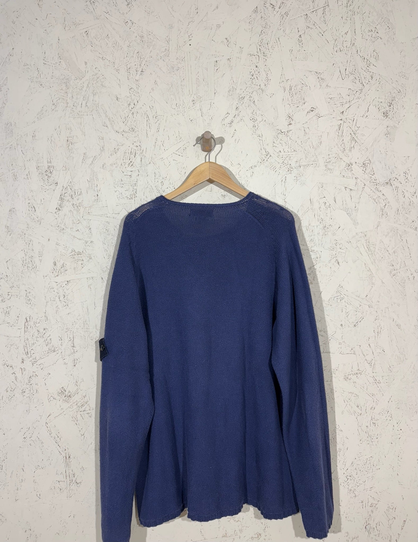 Pull Stone Island Maille Bleu L Vintage Mixte