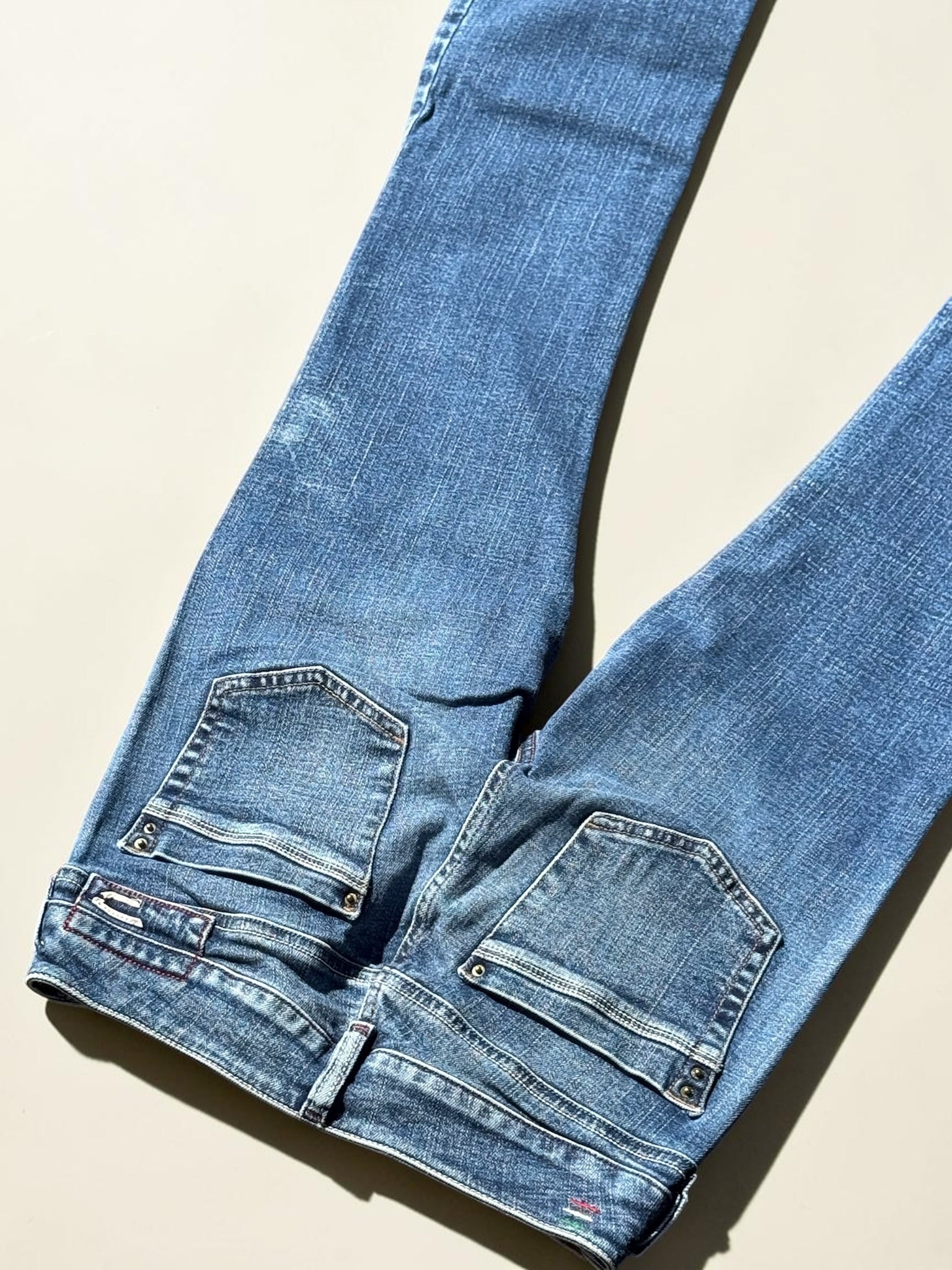Jean Diesel Flare Bootcut Femme W27 Bleu Clair Vintage