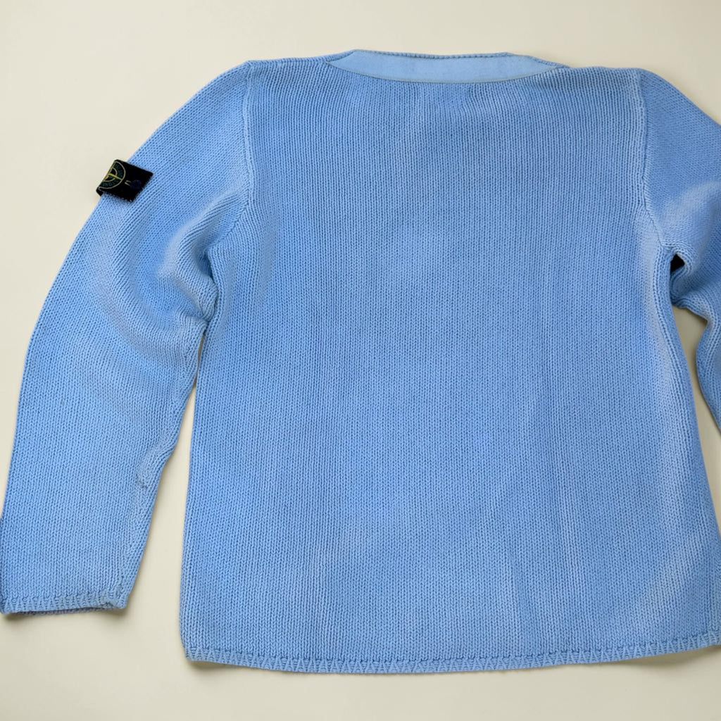 Pull Stone Island à badge – Bleu ciel – XL – Mixte – Vintage — photo complémentaire 3