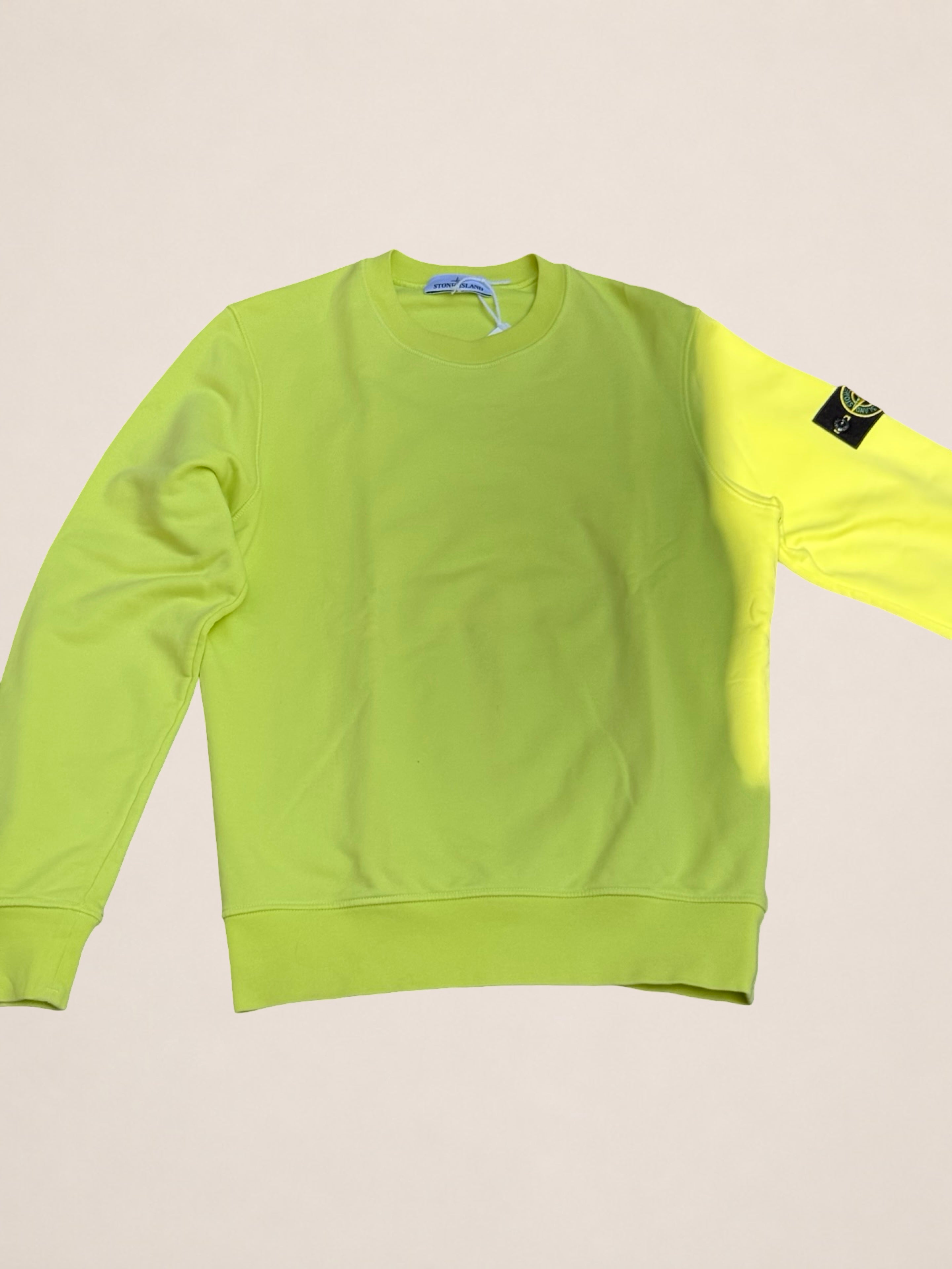 Sweat Stone Island col rond – Jaune fluo – S – Mixte — vue principale