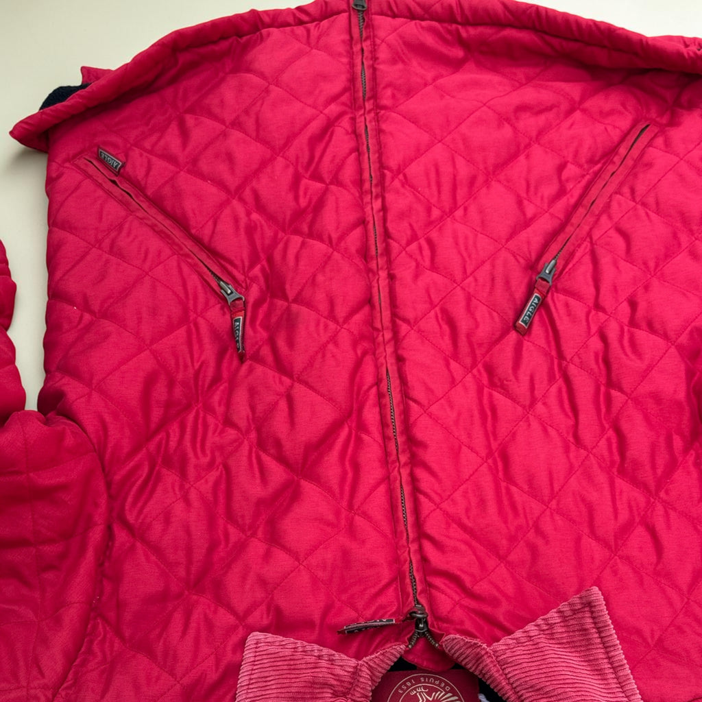 Veste matelassée Aigle – Rouge – S – Mixte – Vintage — photo complémentaire 3