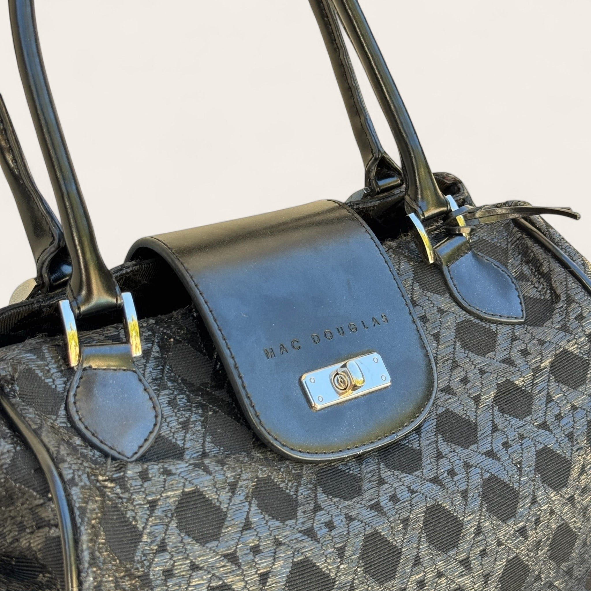 Sac Bowling Mac Douglas Jacquard – Noir – Taille unique – Femme — photo complémentaire 3