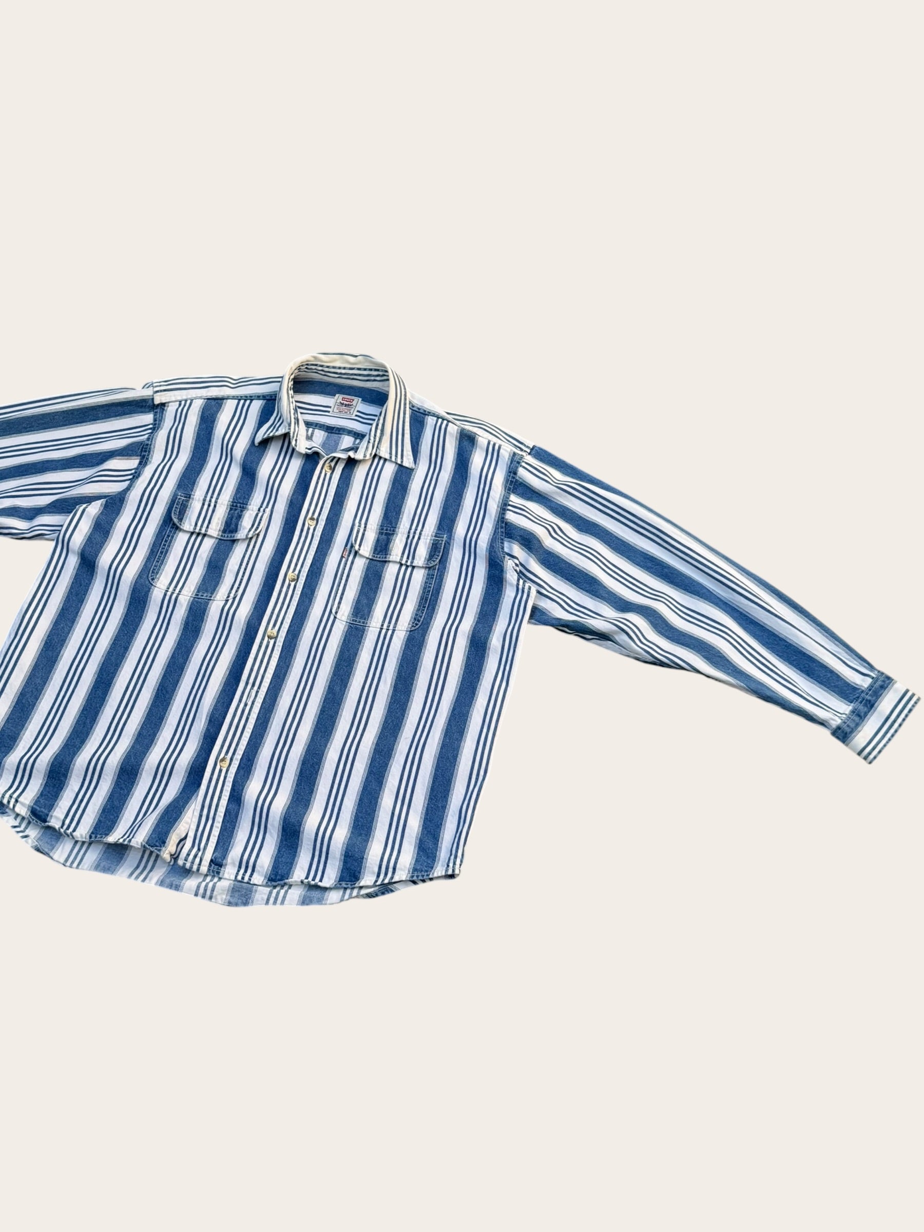 Veste Levi’s rayée – Bleu et blanc – XL – Mixte — photo complémentaire 2