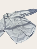 Chemise Serge Blanco rayée – Blanche et bleu clair – L – Homme — vue principale