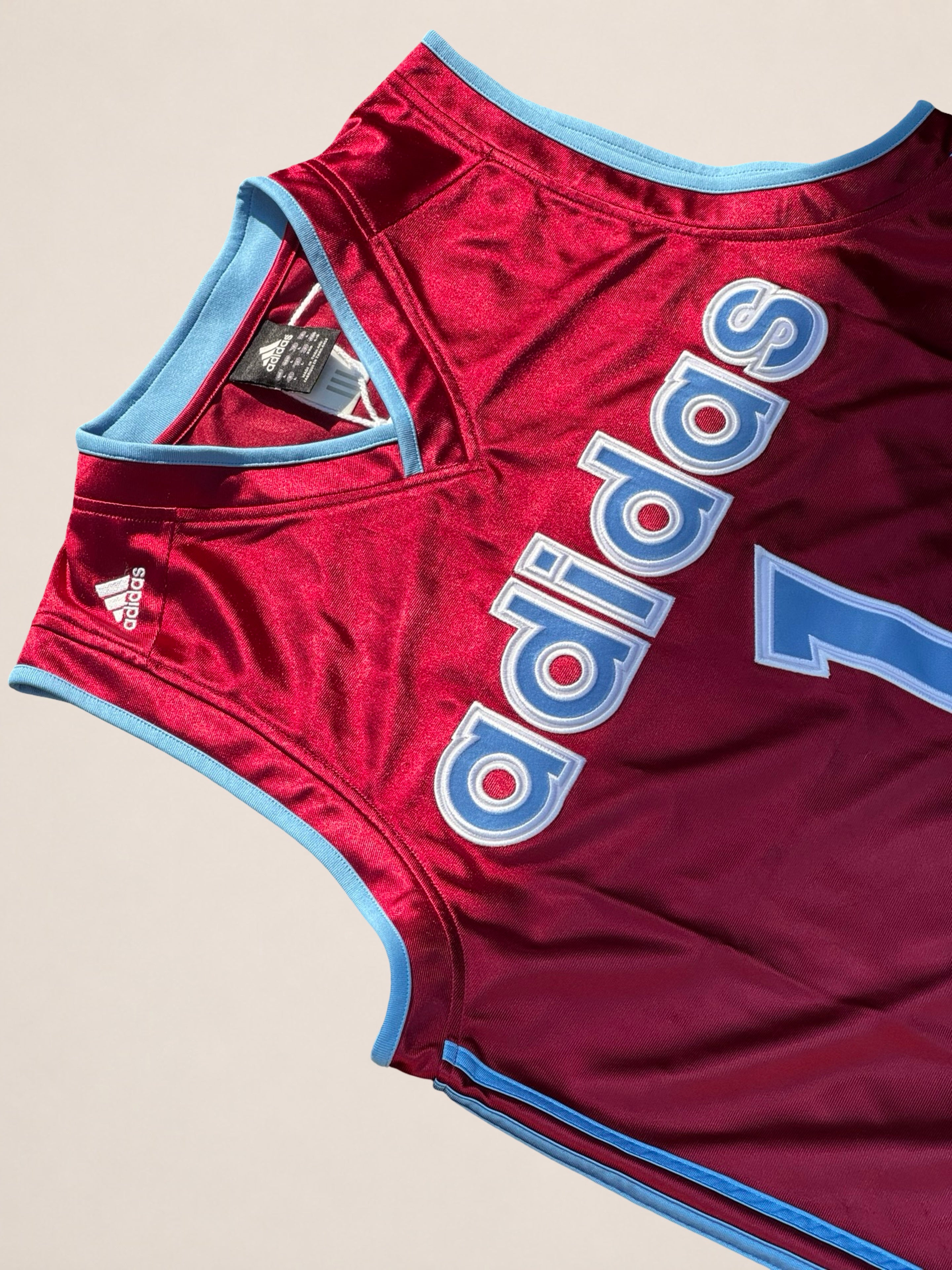 Débardeur Adidas Basketball N°1 – Bordeaux – L – Mixte – Vintage — photo complémentaire 2