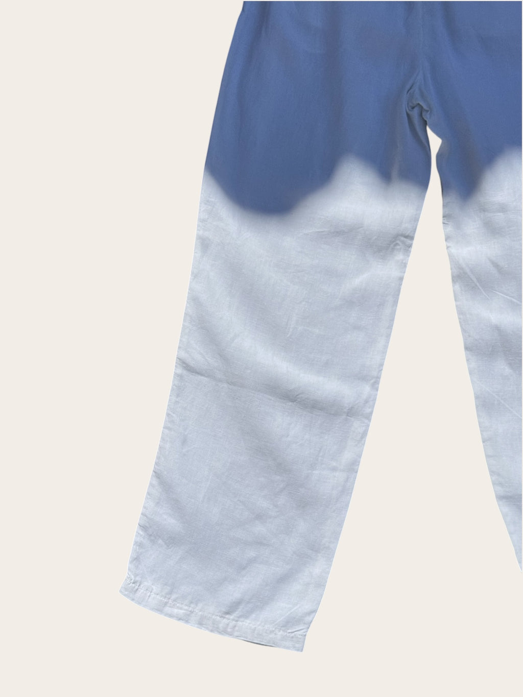 Pantalon Blanc Bleu – Blanc – T.46 – Homme – Vintage — photo complémentaire 5