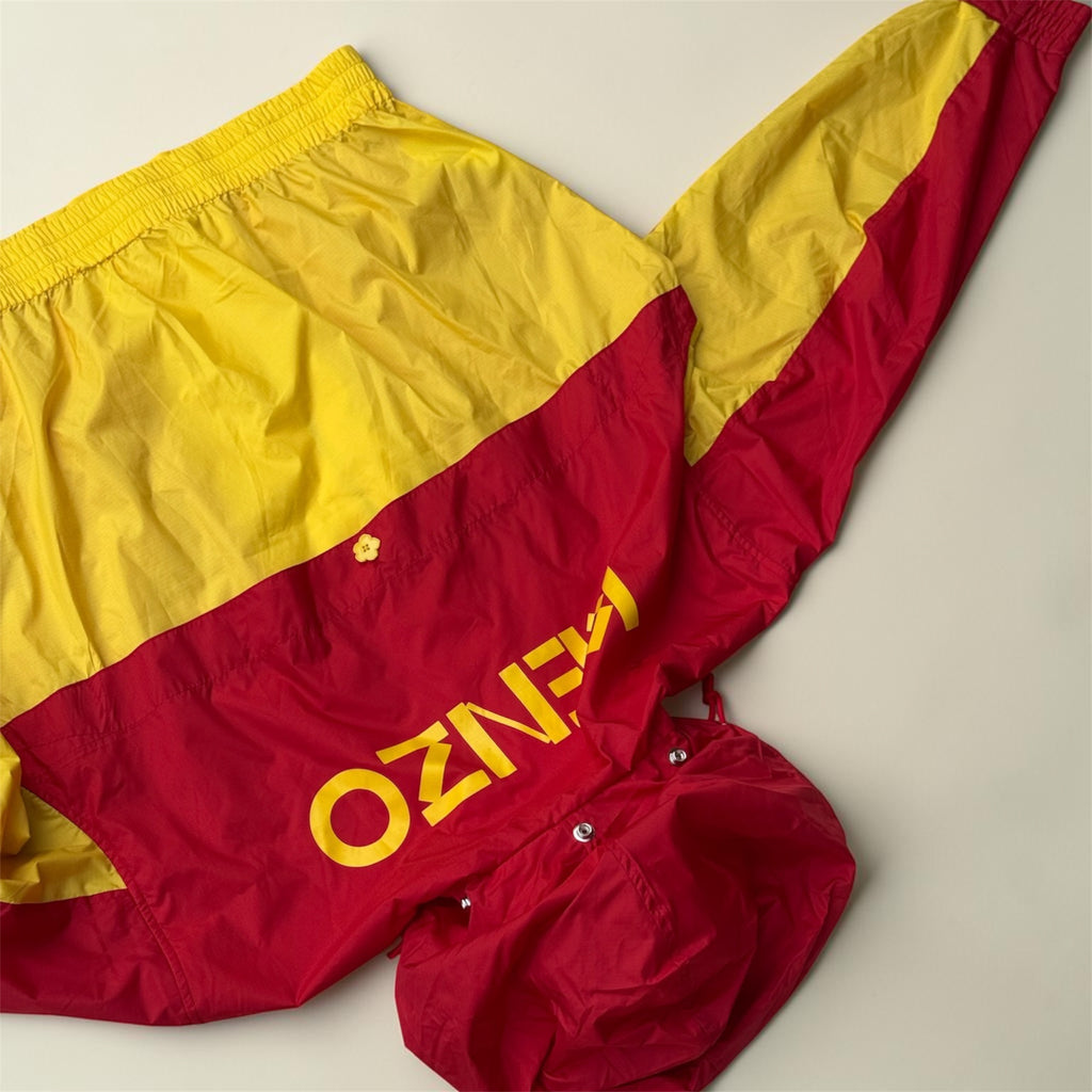 Veste coupe-vent Kenzo Paris – Rouge et jaune – M – Mixte — photo complémentaire 3
