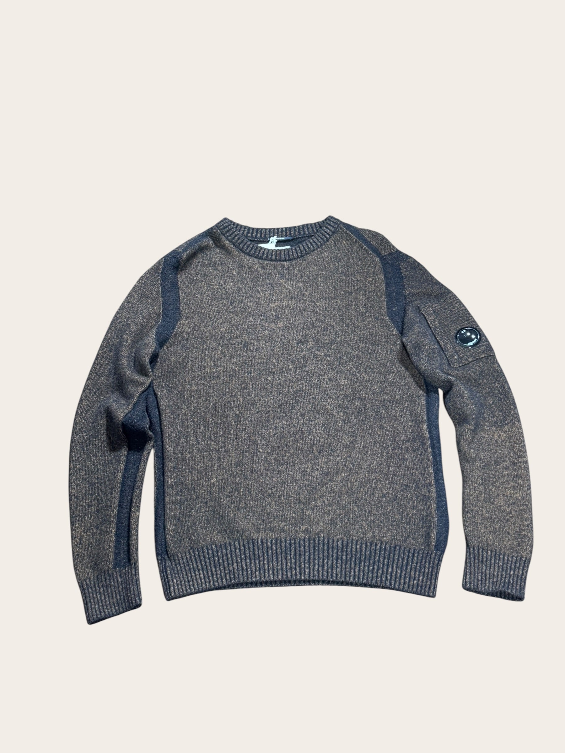 Pull C.P. Company Fleece Knit – Marron chiné – T.50 – Mixte — vue principale