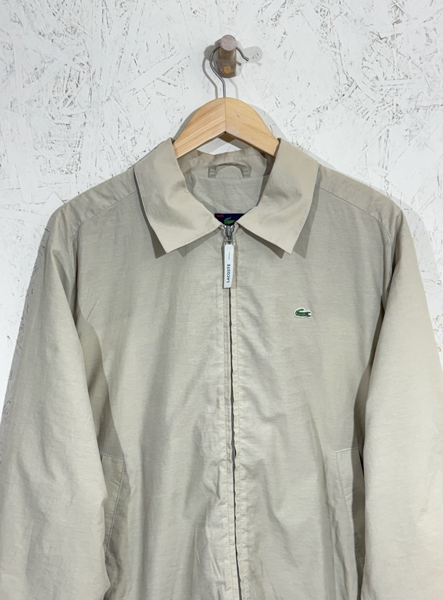 Veste Lacoste Beige Harrington Zip - L – vintage - Mixte