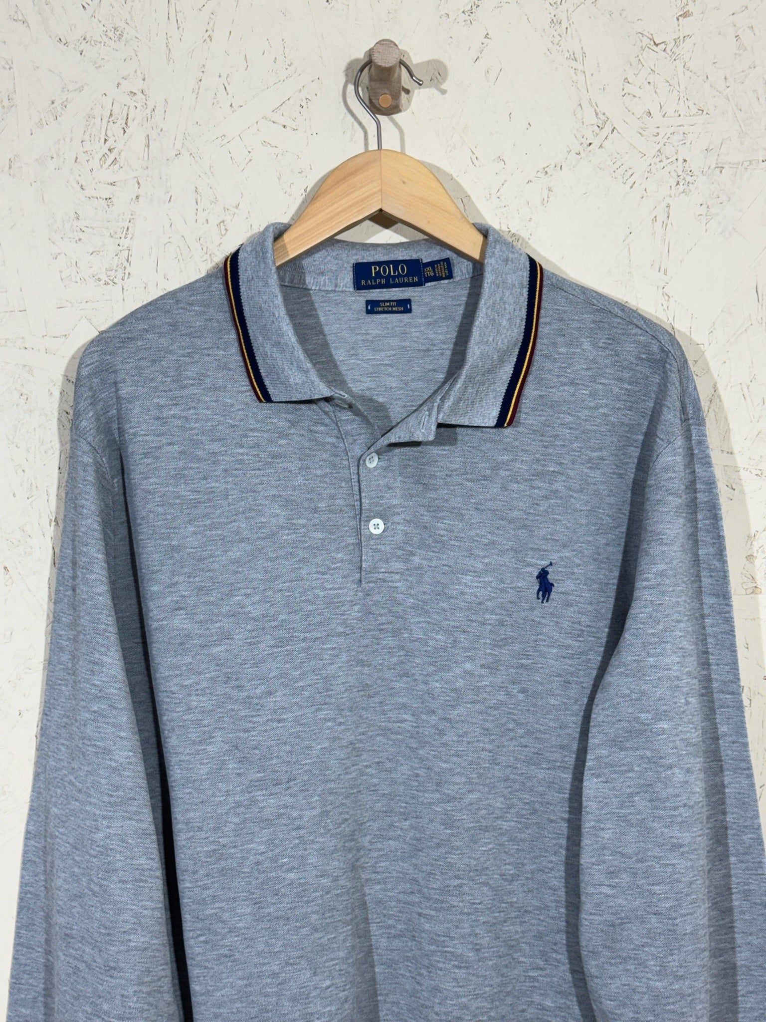 Polo Ralph Lauren Manches Longues Gris XXL Homme
