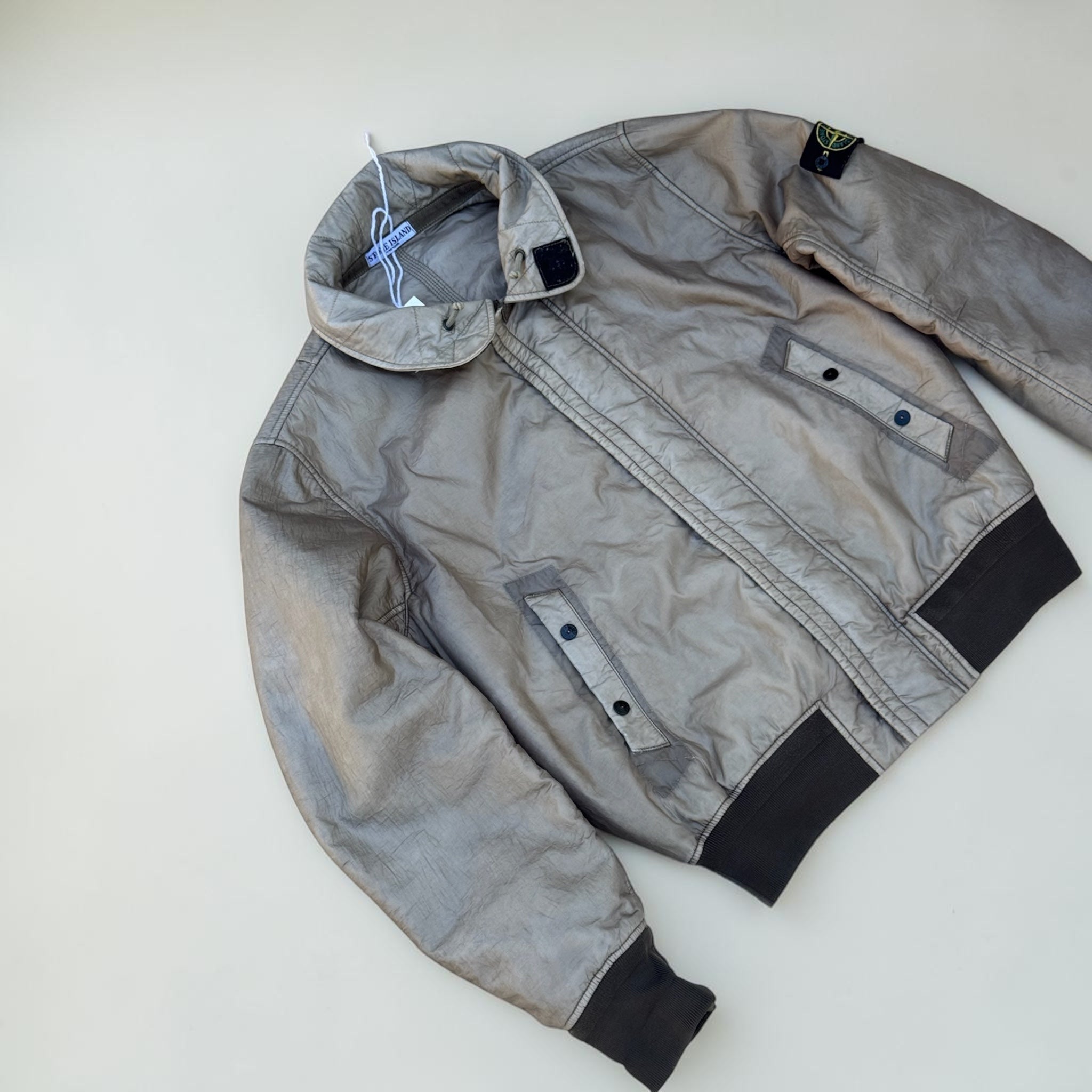 Veste Stone Island Bomber Ice Grey XXL Mixte Vintage