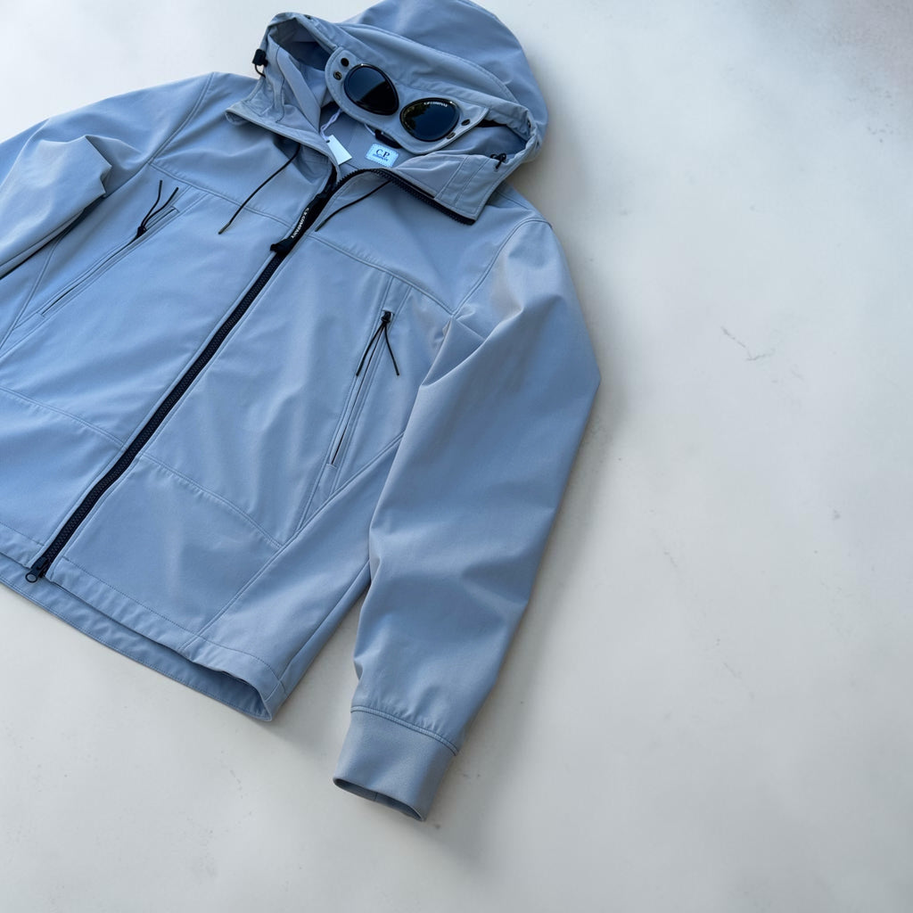 Veste C.P. Company Soft Shell-R Goggle Jacket – Bleu gris – M – Mixte — photo complémentaire 2