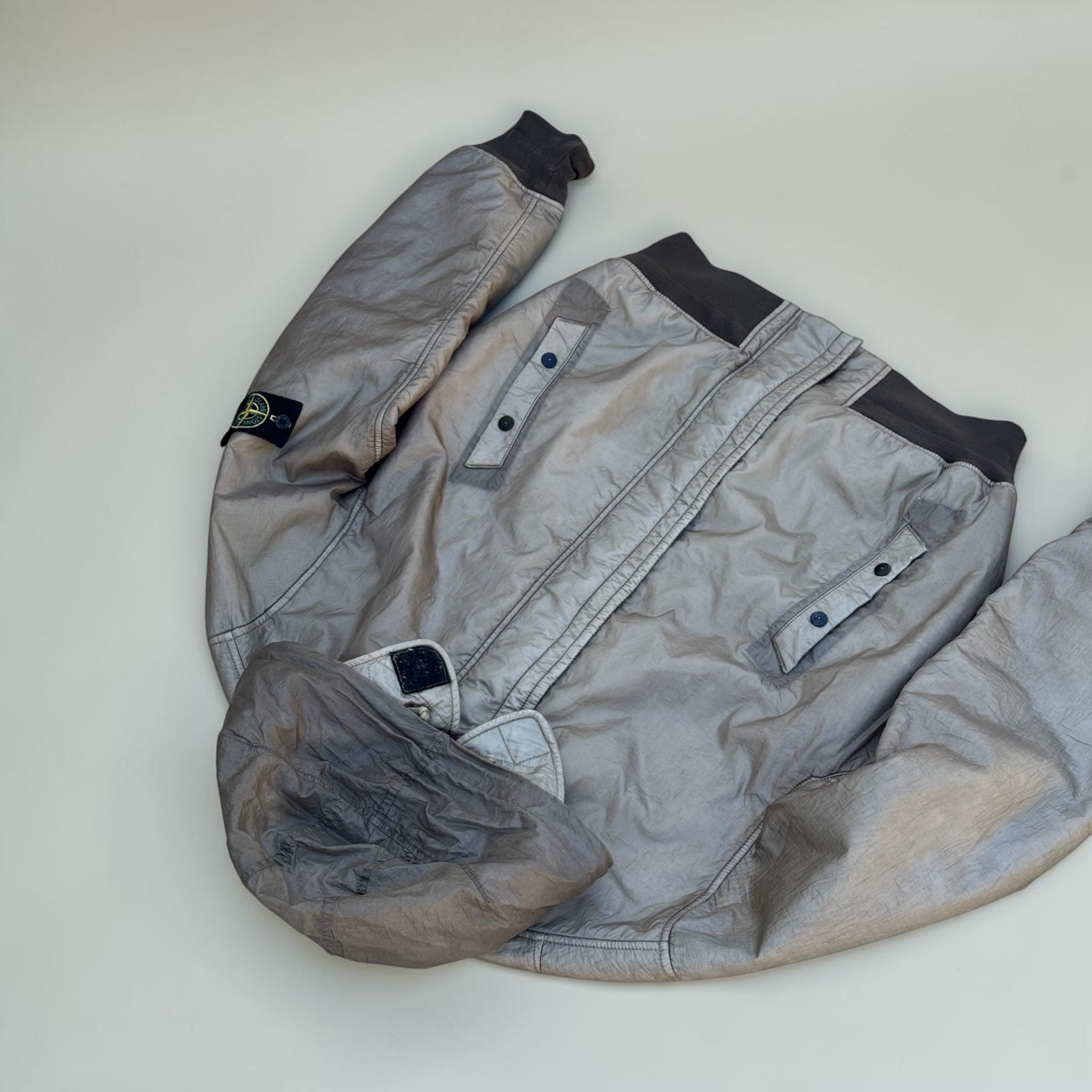 Veste Stone Island Bomber Ice Grey XXL Mixte Vintage