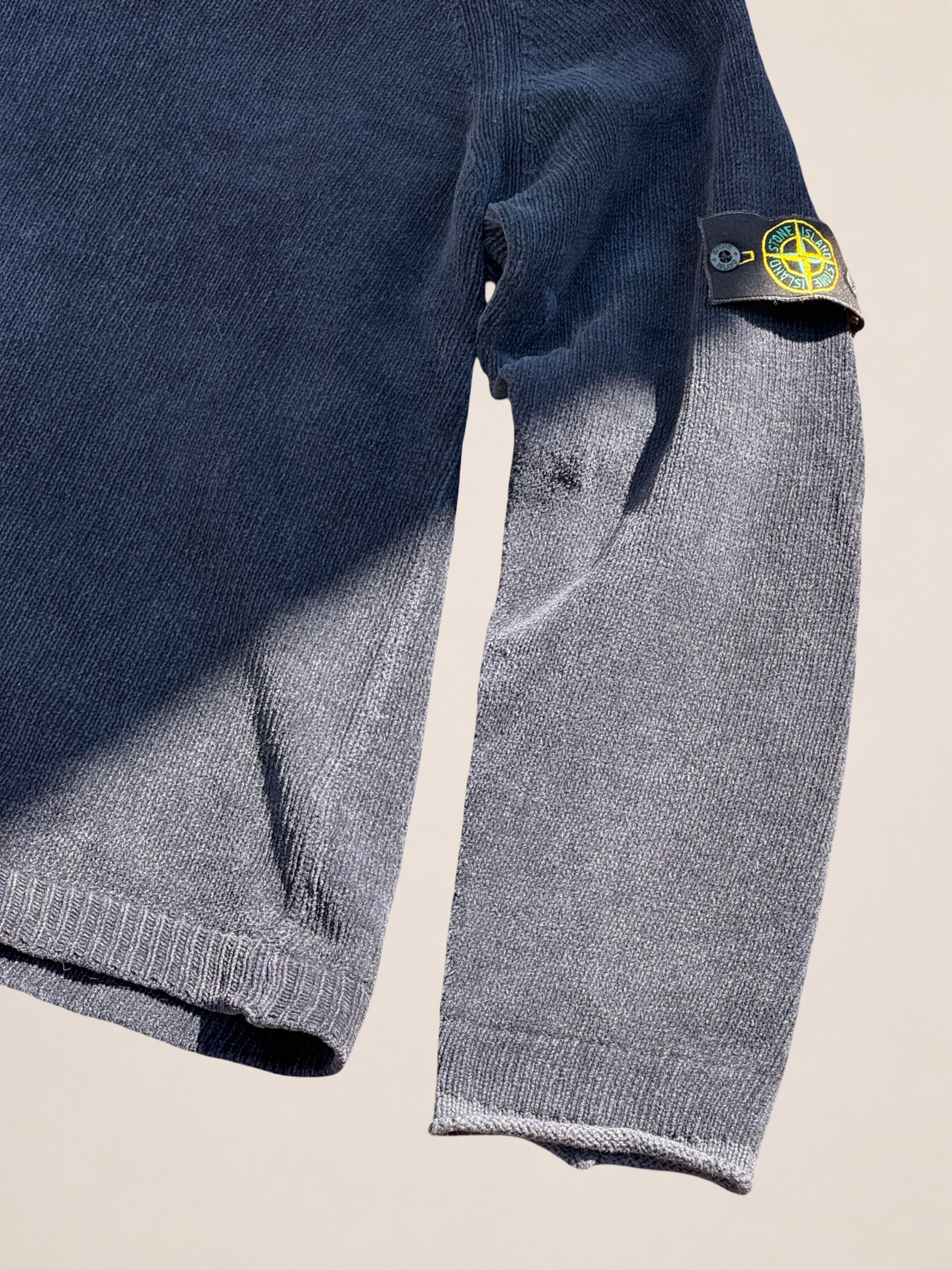 Pull Stone Island col boutonné – Bleu marine – XL – Mixte – Vintage — photo complémentaire 2