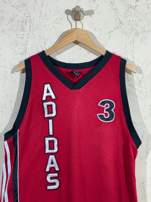 Débardeur Adidas Basketball N°3 Rouge Vintage L Mixte
