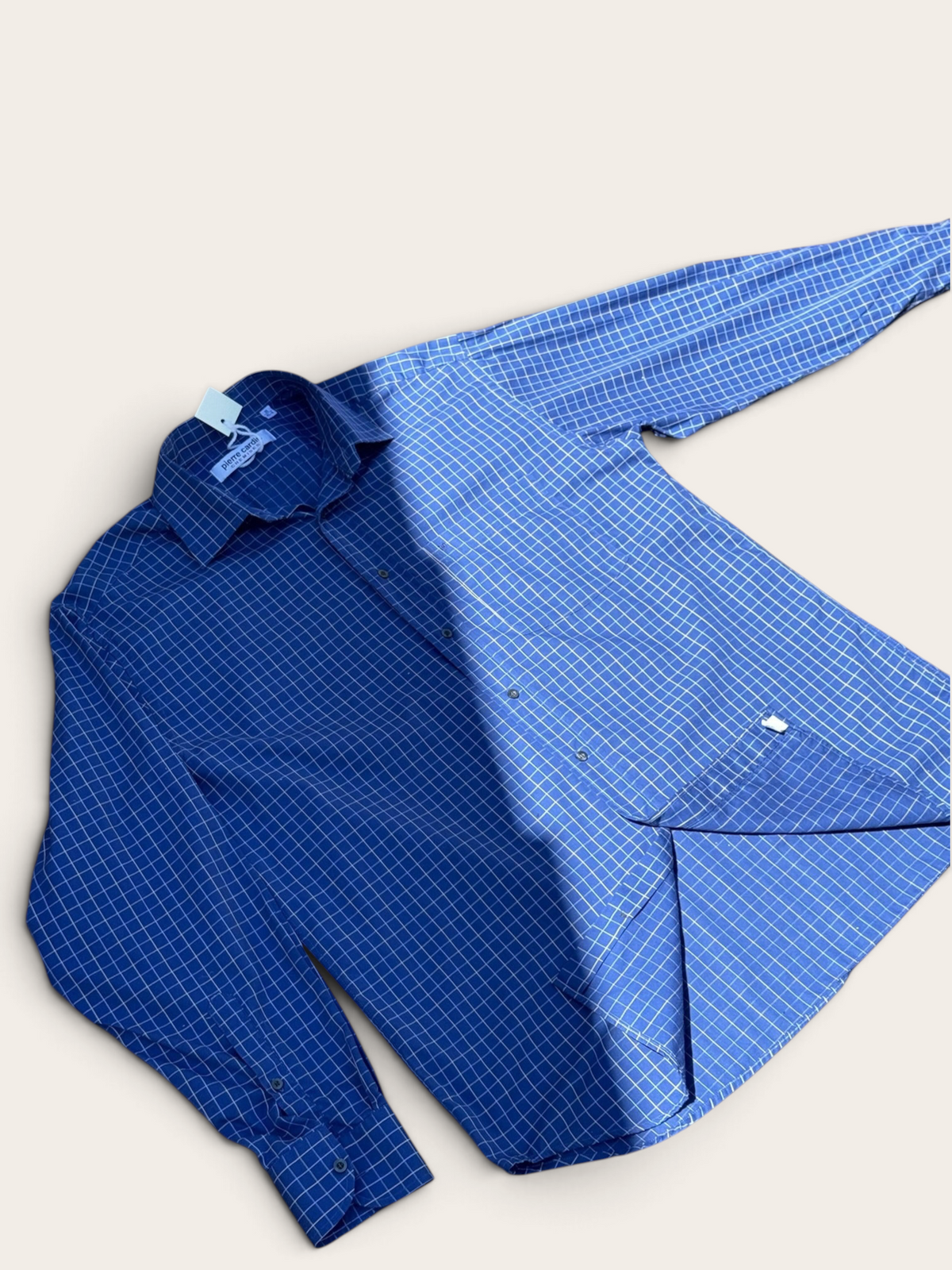 Pierre Cardin Checked Shirt – Blue – 16/41-4 – Men's