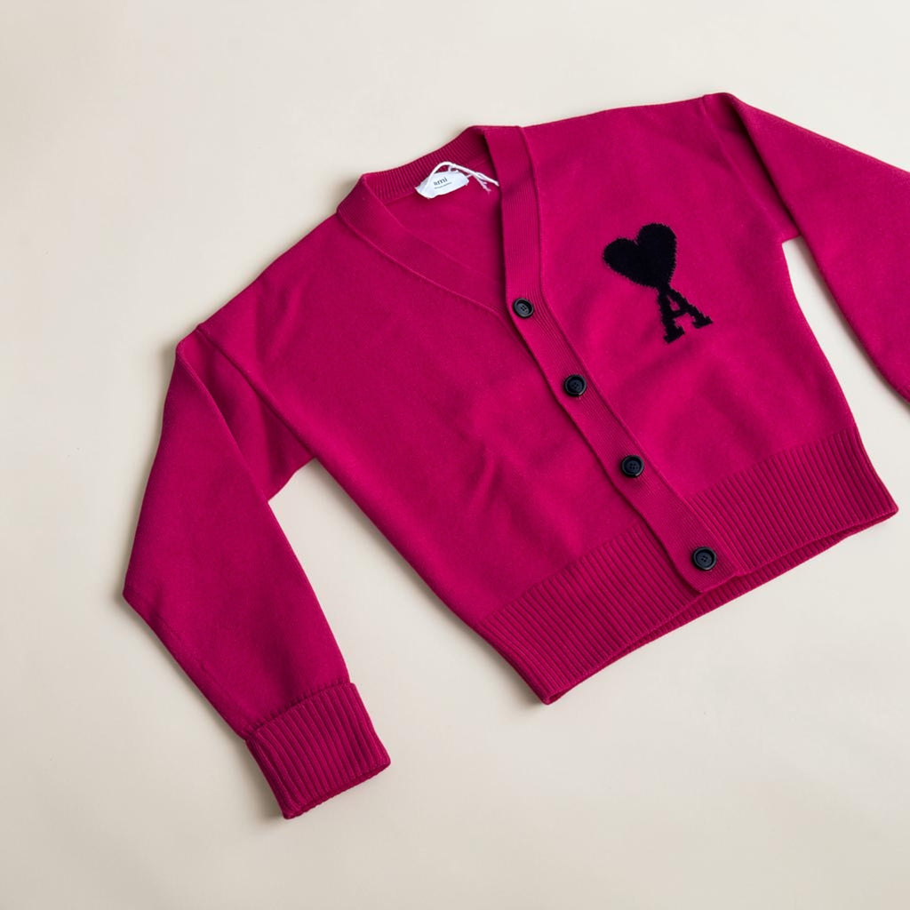 Cardigan Ami Paris – Fuchsia – M – Mixte — vue principale