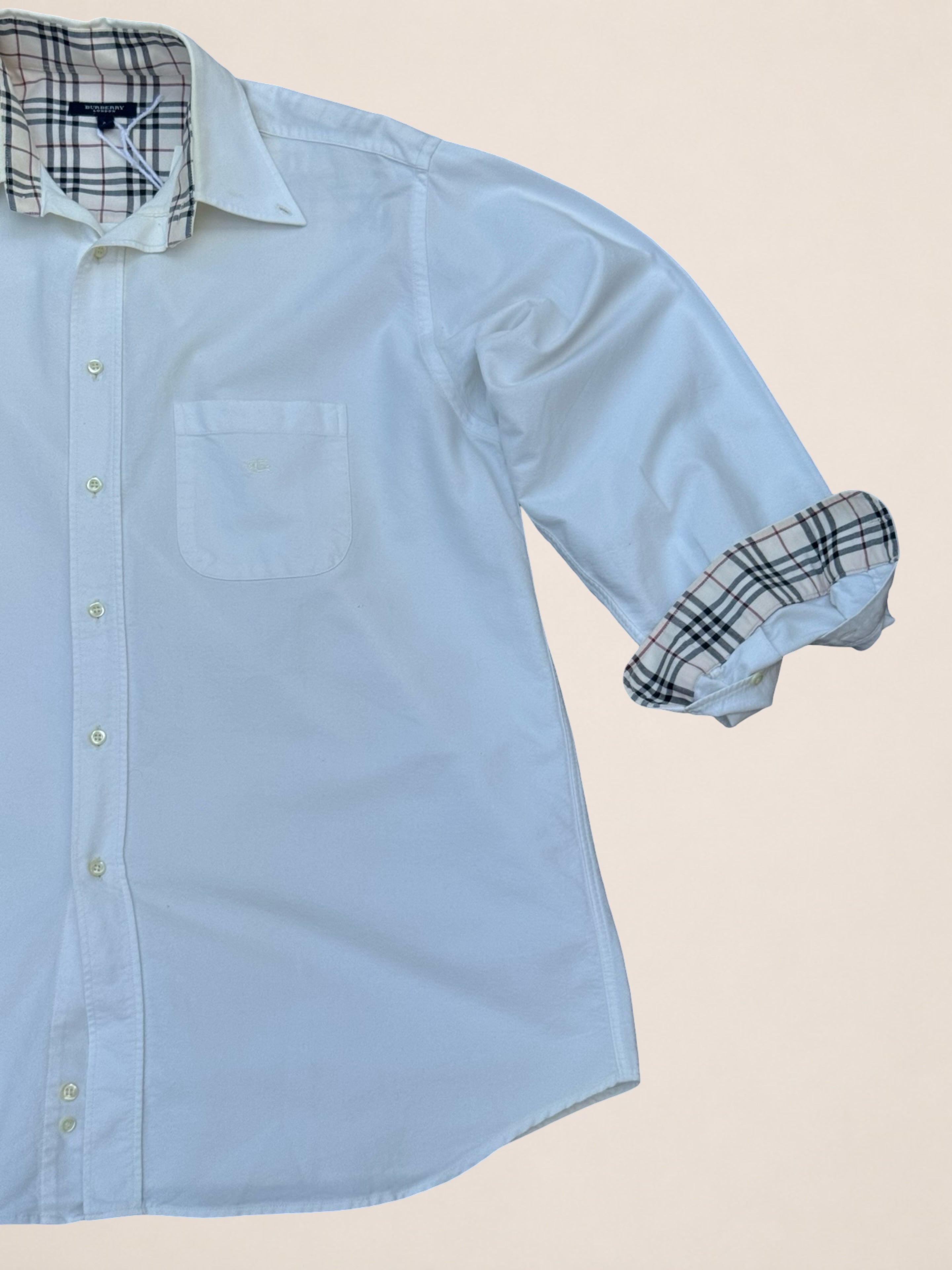 Burberry London Nova Check cotton shirt white size 42 men's – view 2