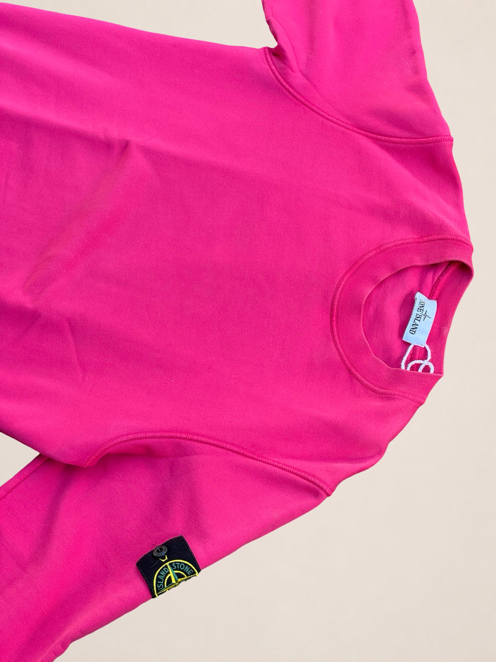 Sweat Stone Island col rond – Rose fuchsia – S – Mixte — photo complémentaire 3