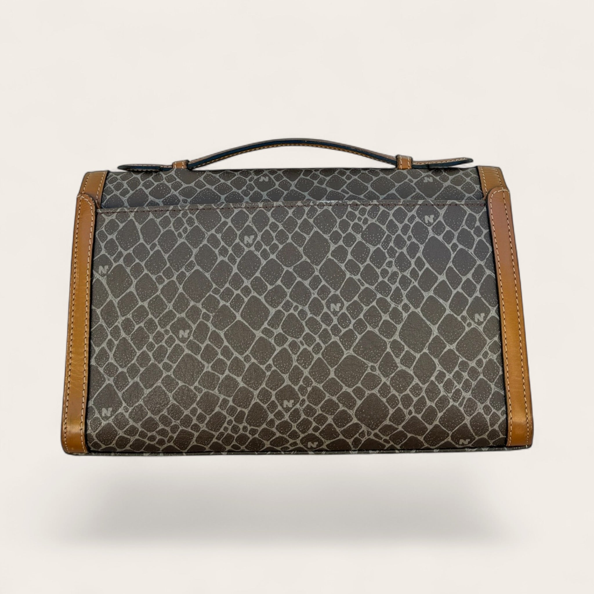 Sac Nina Ricci Toile Monogramme – Camel – Taille unique – Mixte – Vintage années 90 — photo complémentaire 3