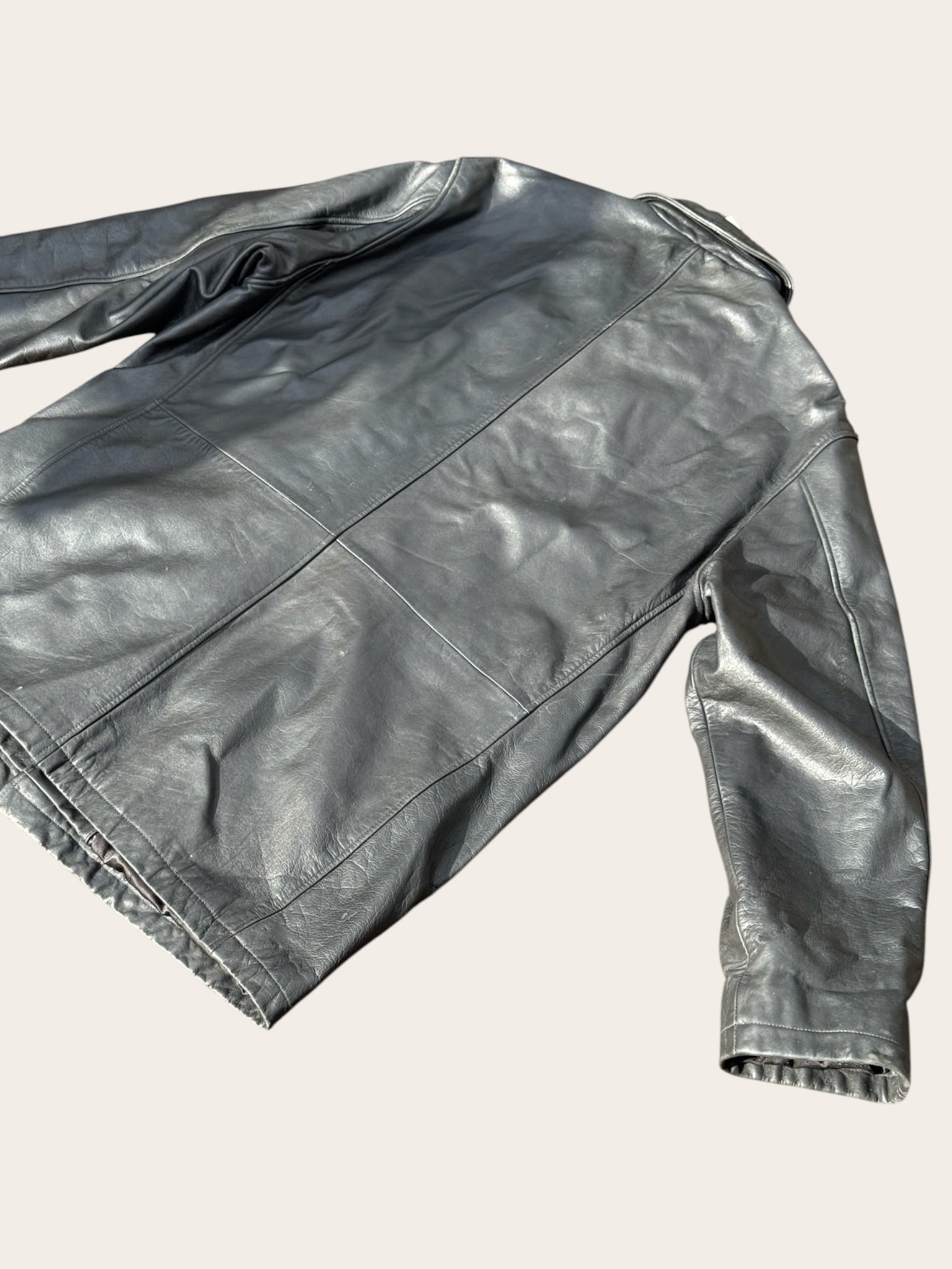 Veste Cuir Eden Park Noire XL Homme