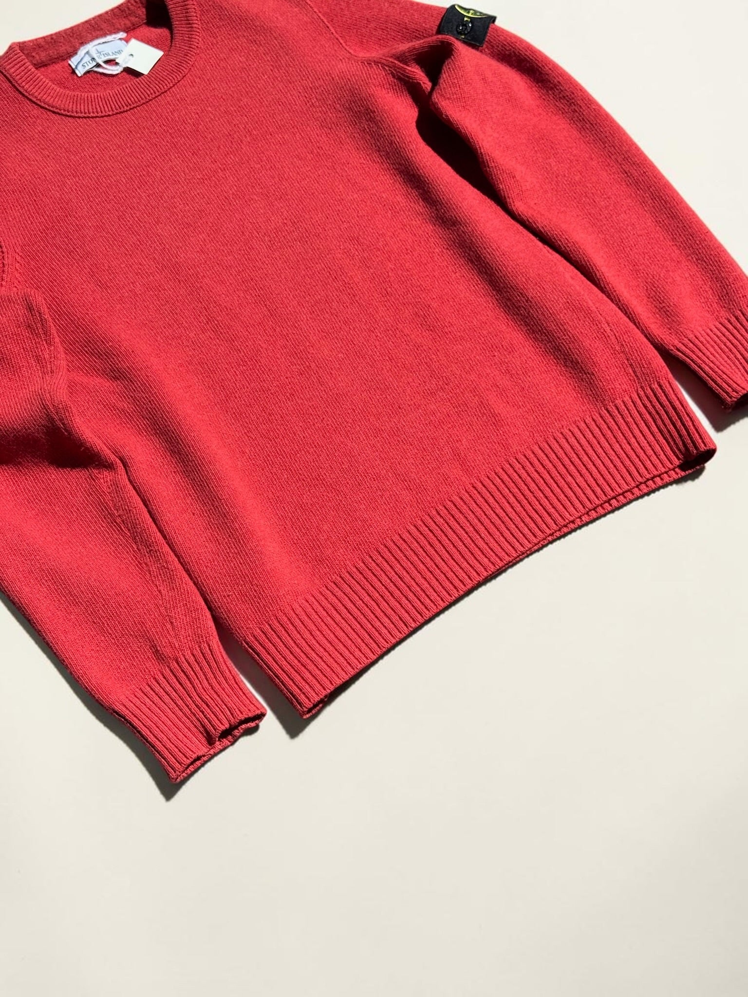 Pull Stone Island Laine Rouge Homme Taille L