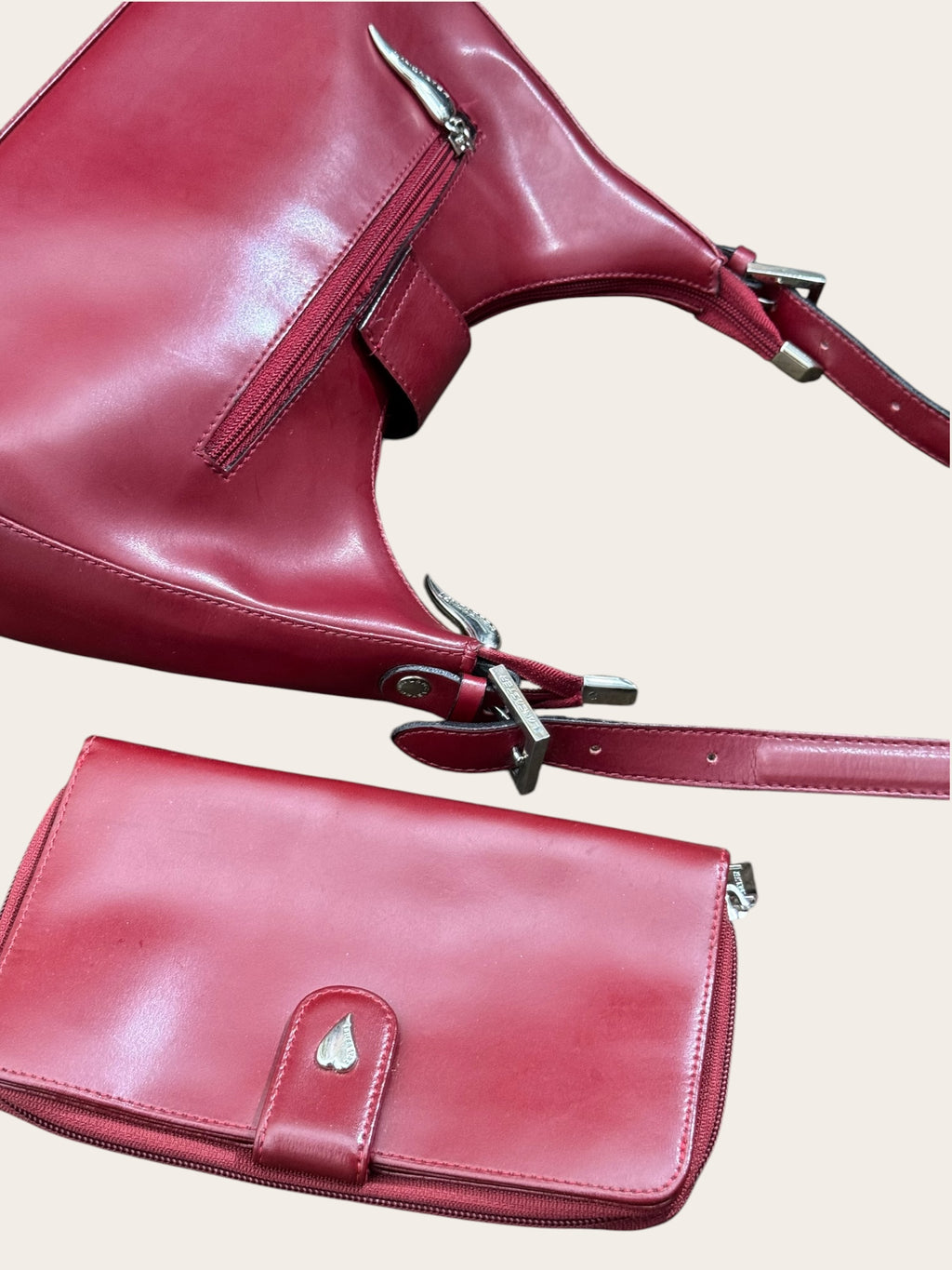 Ensemble Lancaster sac et porte-monnaie – Rouge – Taille unique – Femme — photo complémentaire 5