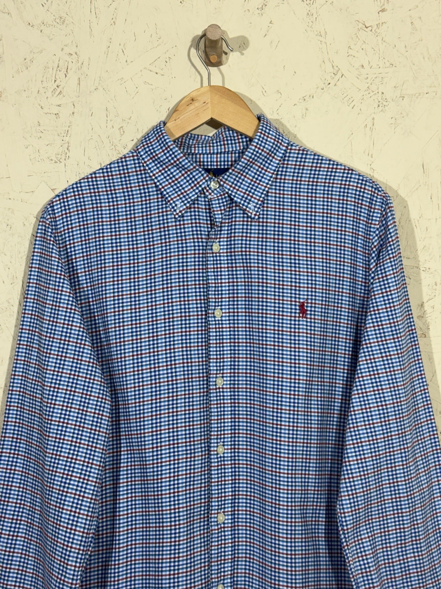 Chemise Carreaux Ralph Lauren Bleu/Rouge – L - mixte