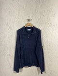 Pull Stone Island Col Boutonné Bleu XL Vintage Mixte