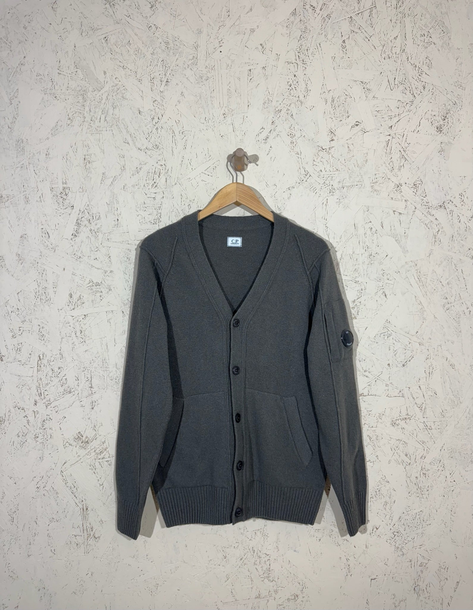 Cardigan C.P. Company Gris Laine M Mixte
