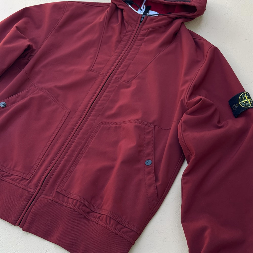Veste Stone Island Softshell à capuche – Bordeaux – L – Mixte — photo complémentaire 2