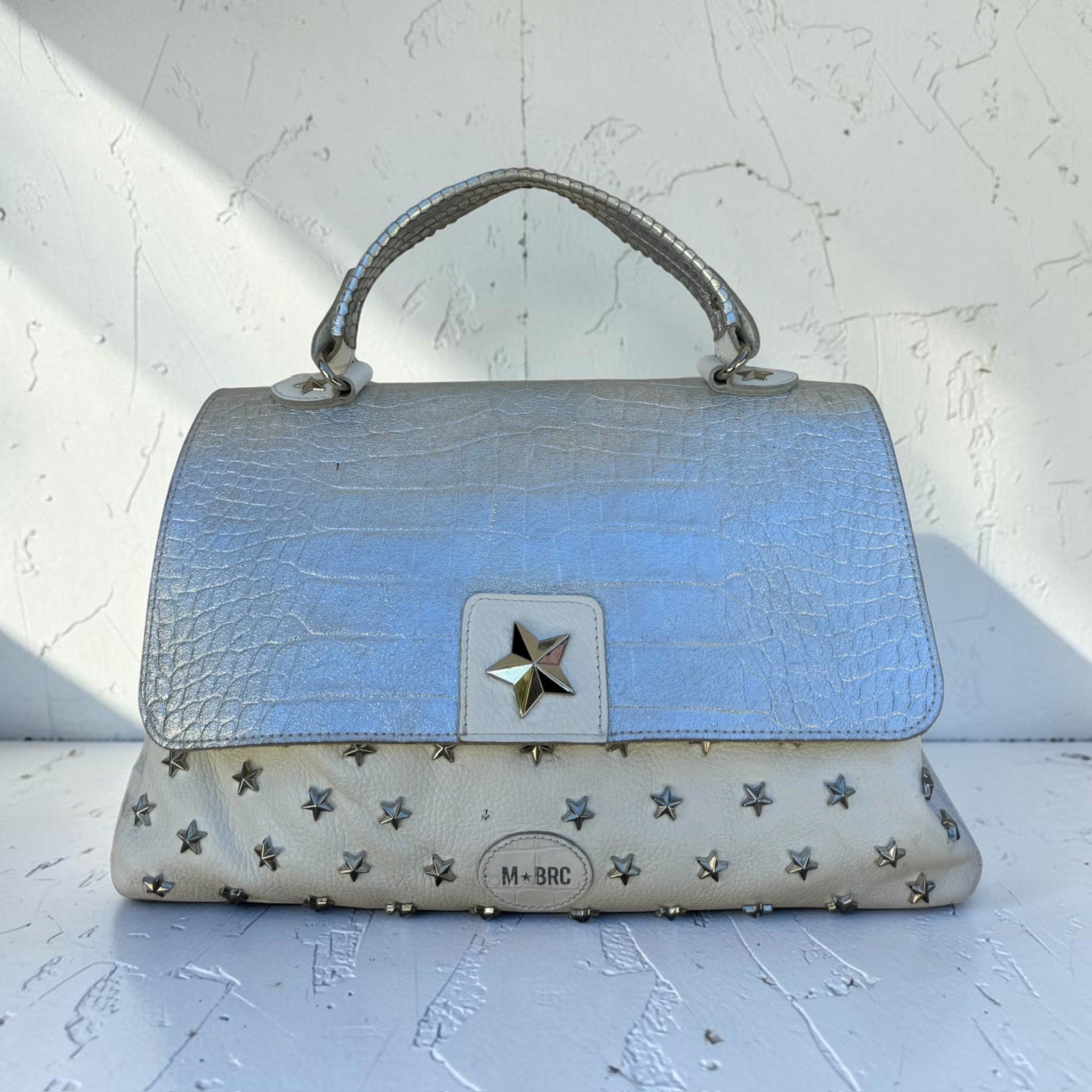 Sac M★BRC Cuir Argenté Étoiles Femme