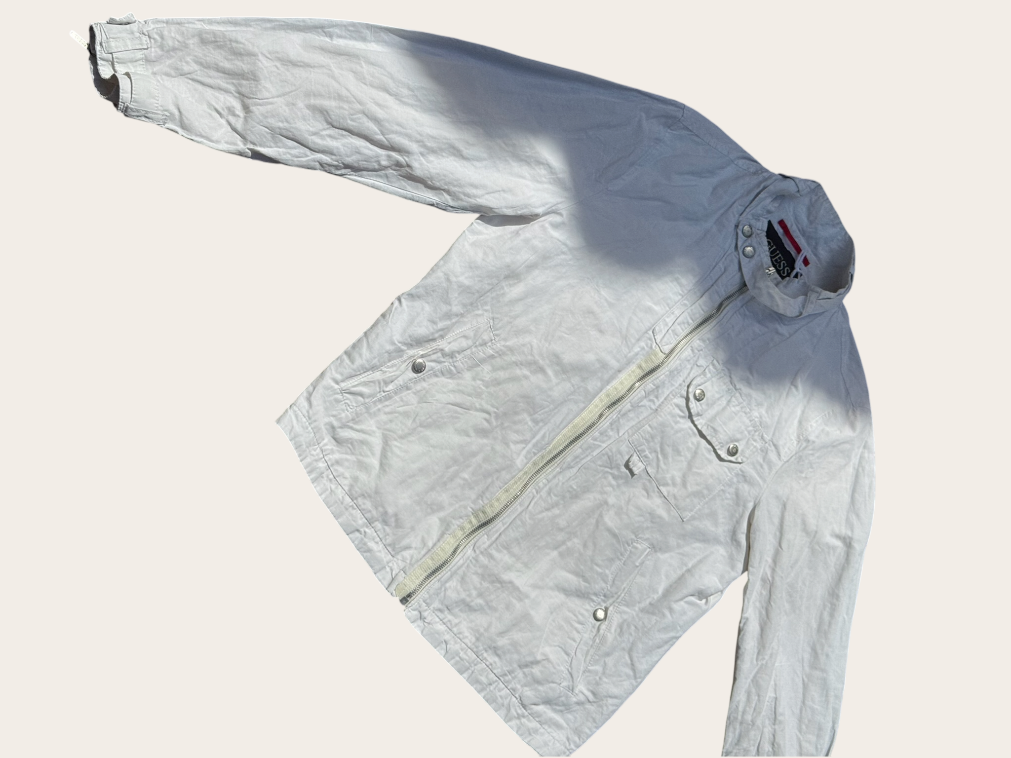 GUESS by Marciano Veste Blanche Zippée M Homme