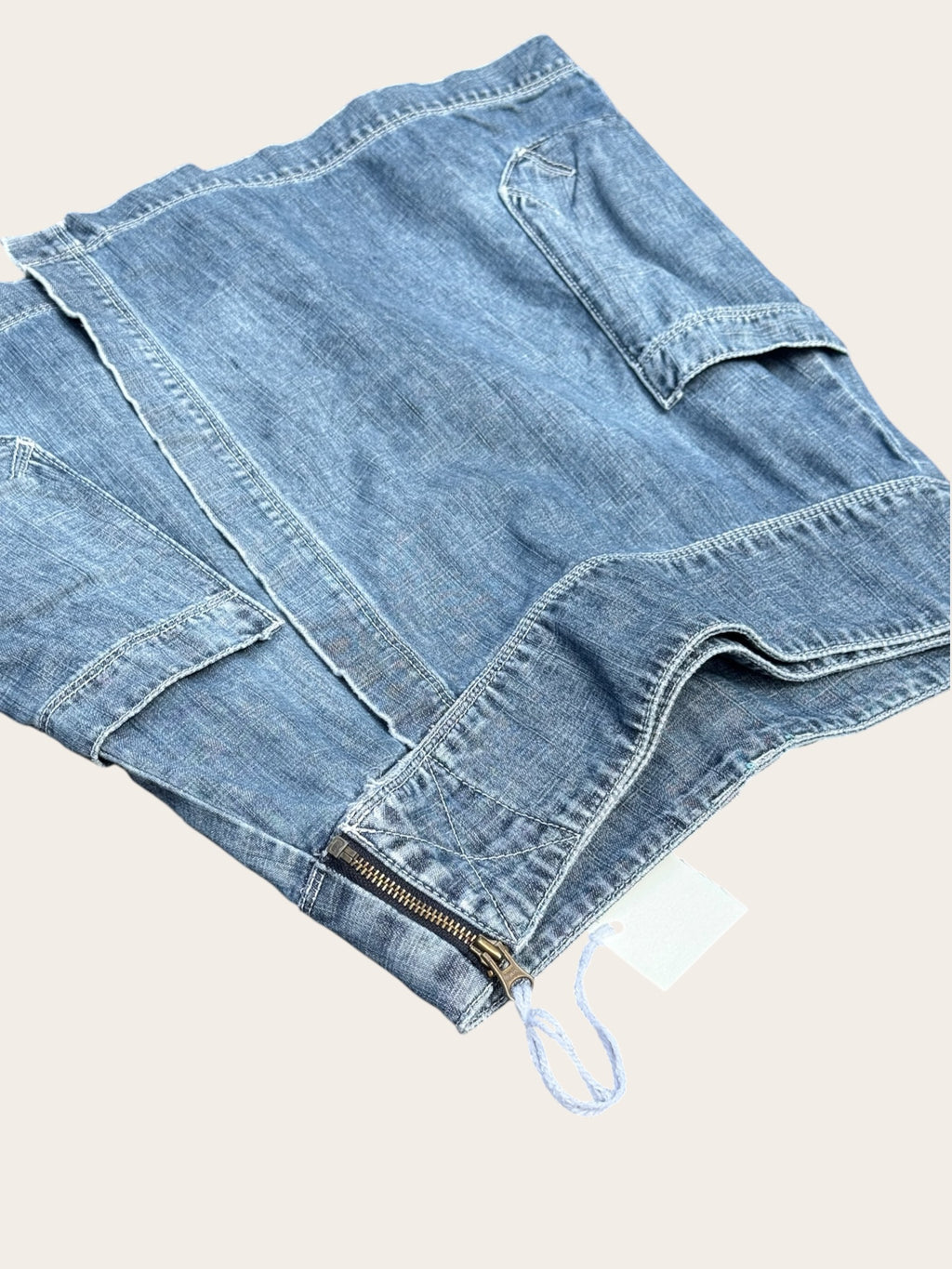 Jupe Cargo Teddy Smith Denim – Bleu clair – T.26 – Femme – Y2K — photo complémentaire 3