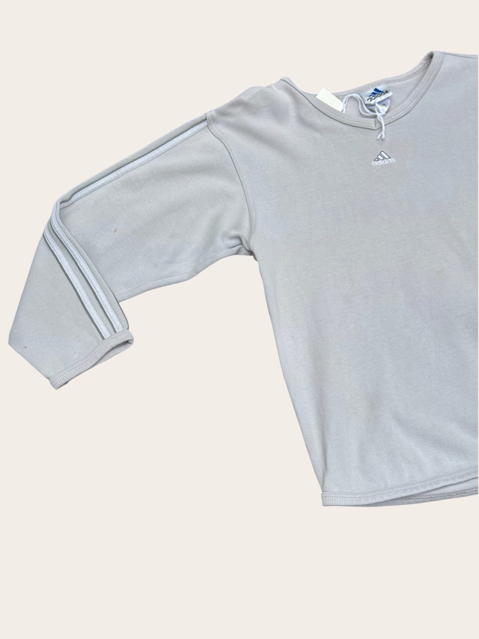 PULL ADIDAS VINTAGE 3 BANDES BEIGE Y2K M FEMME