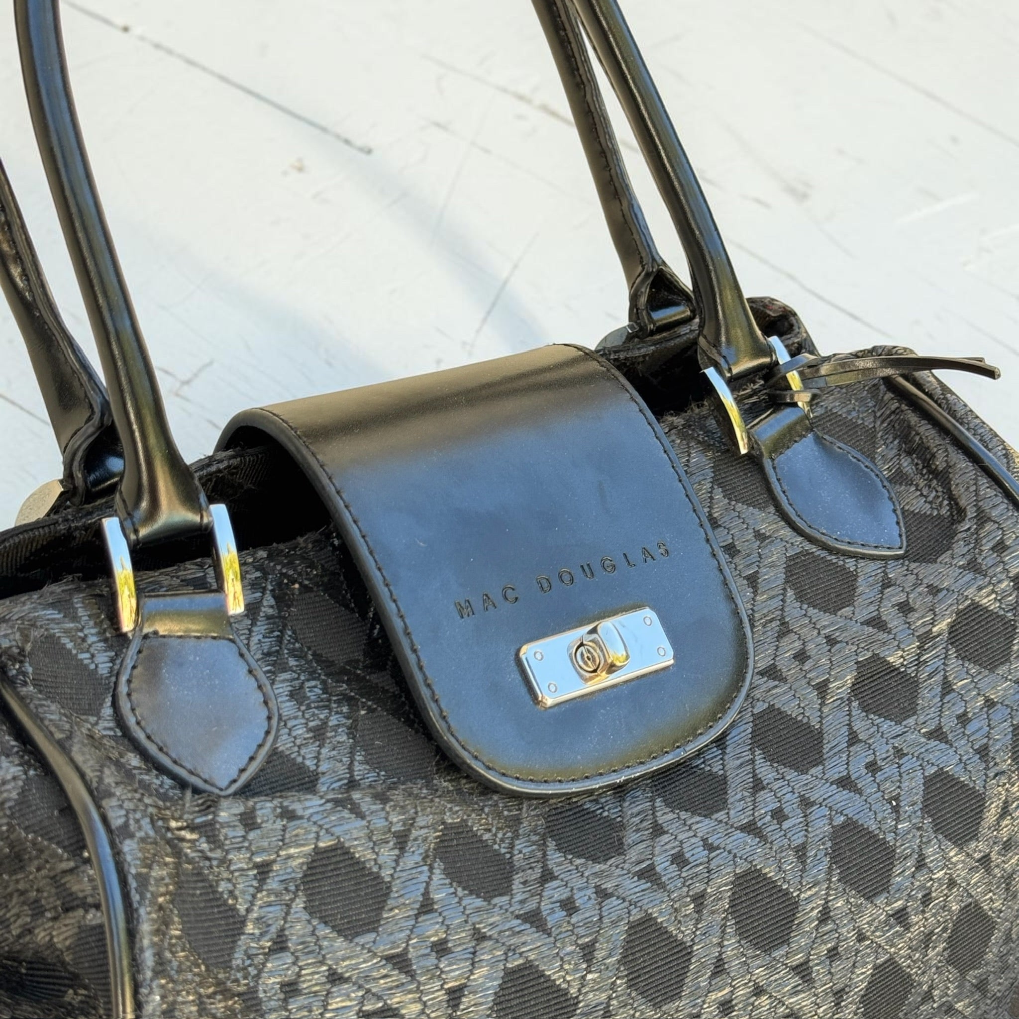 Sac Mac Douglas Jacquard Noir Bowling Femme