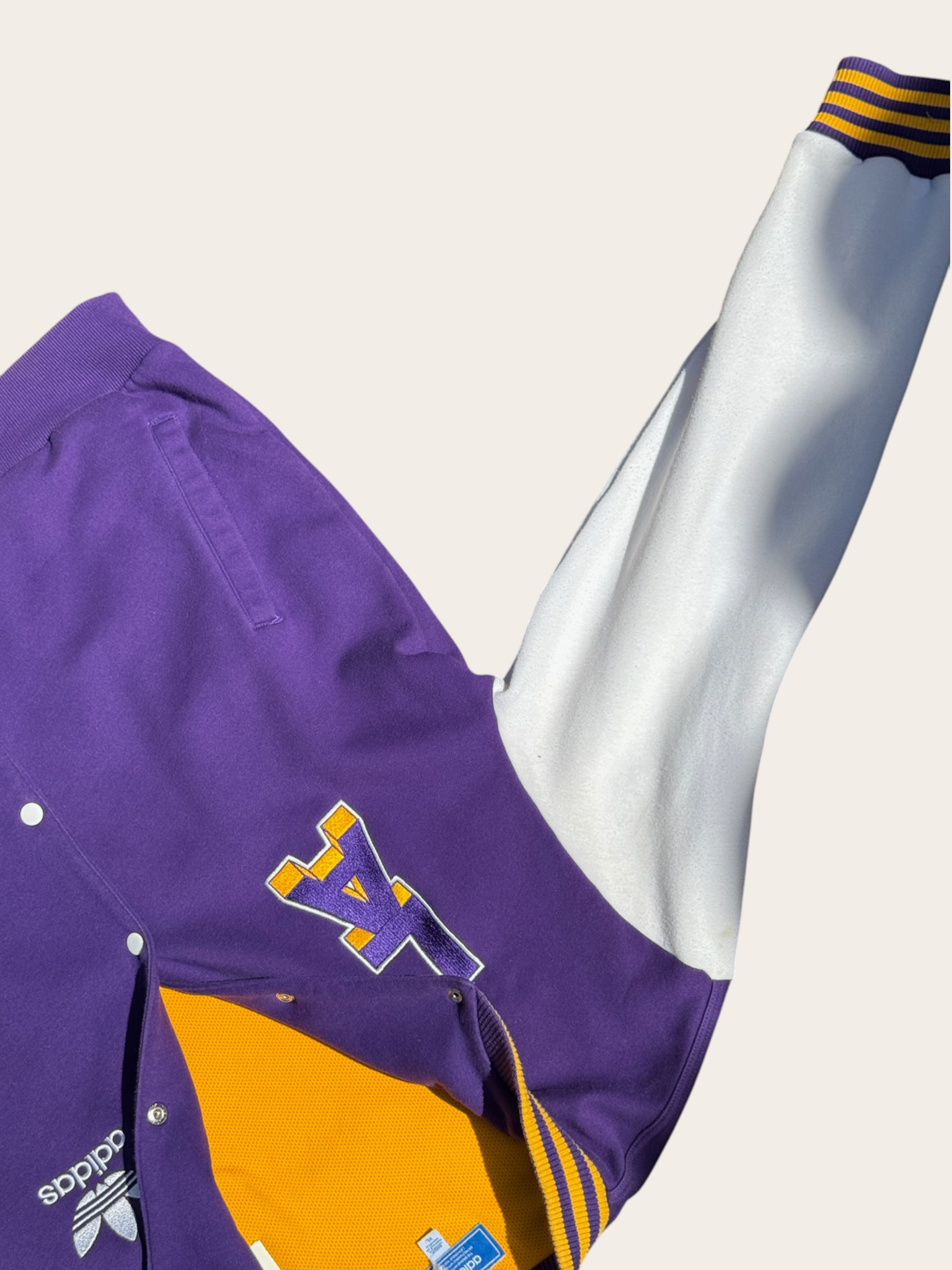 Adidas Originals Letterman Jacket Violet Blanc XL Homme