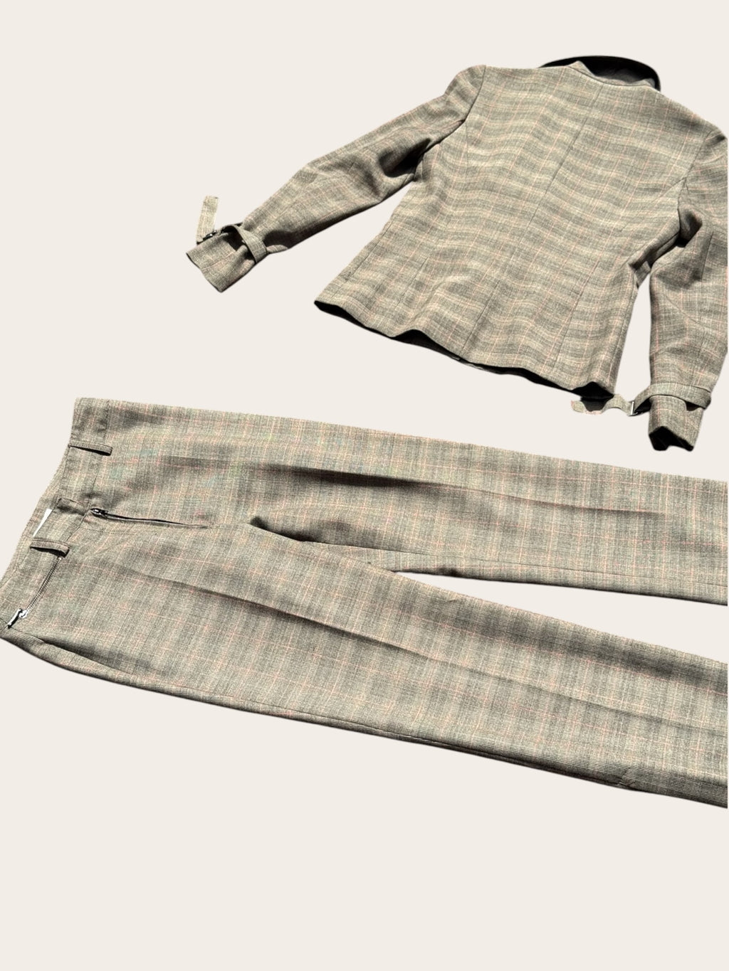 Ensemble Burton Tailoring – Carreaux beige – T.38 – Femme — photo complémentaire 4