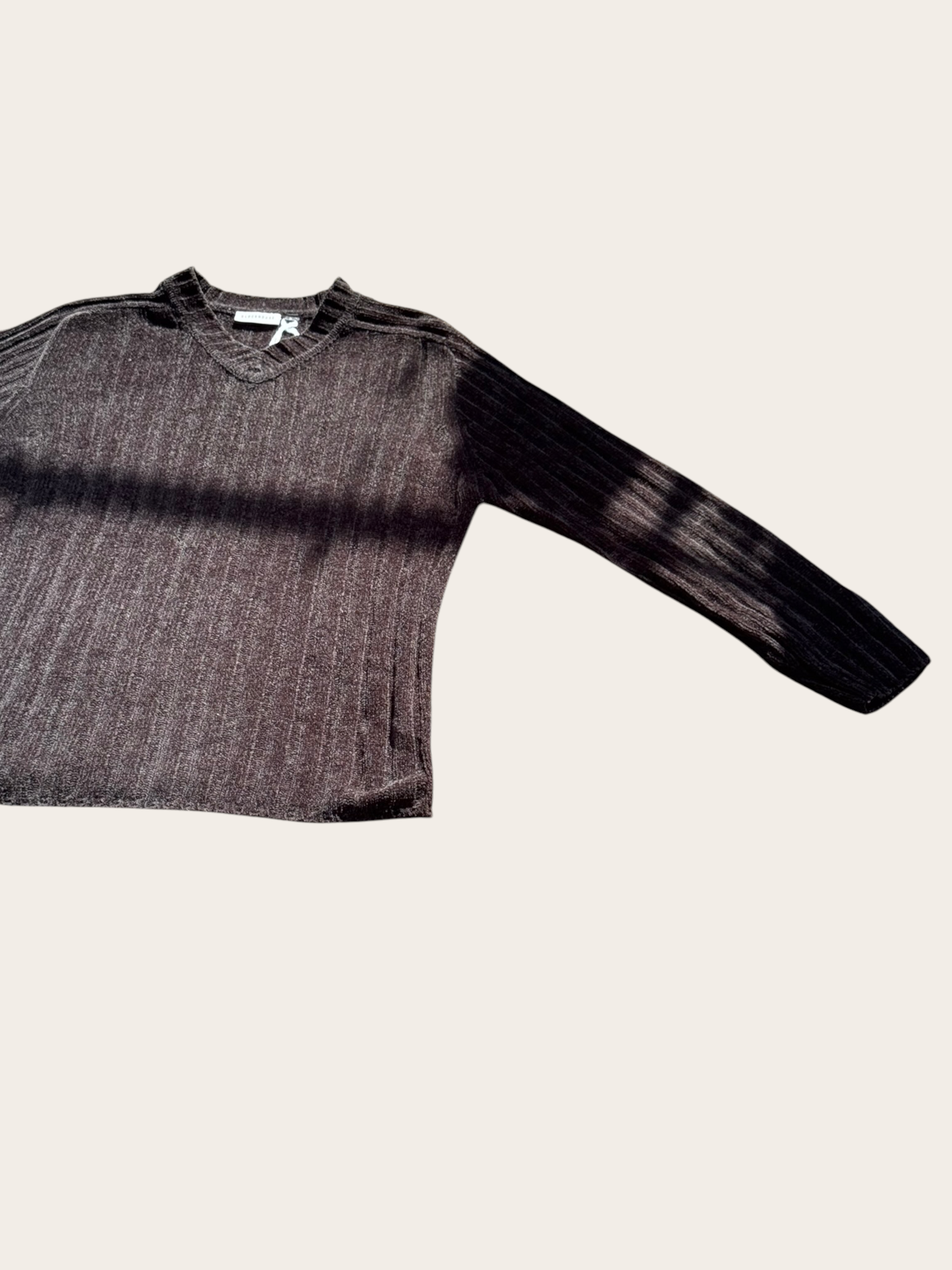 Pull Clockhouse en maille chenille – Noir – S – Mixte – Vintage — vue principale