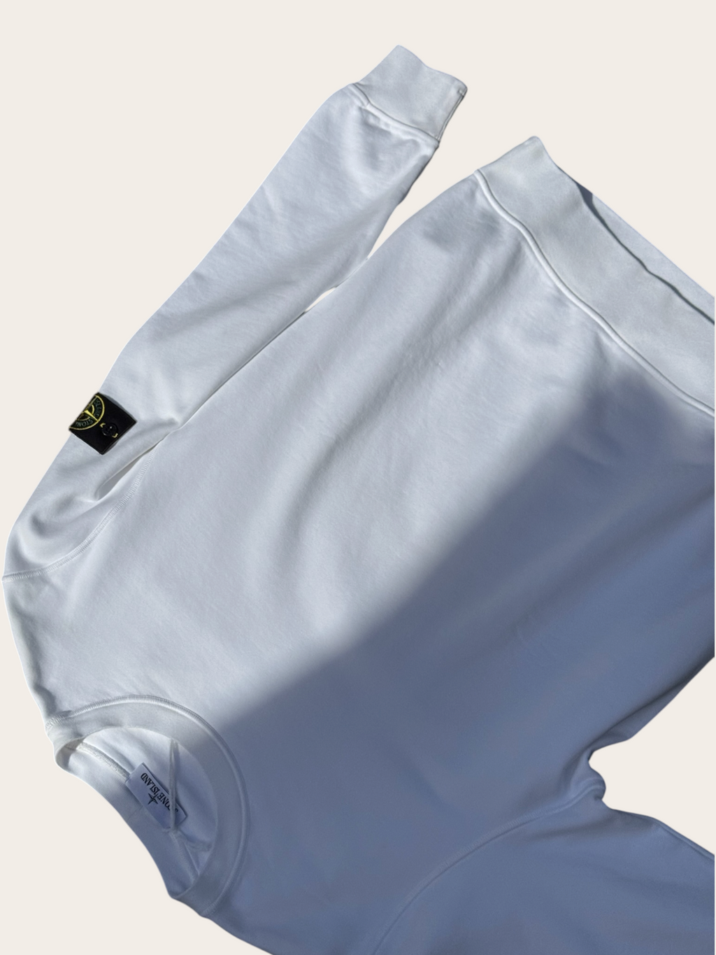Sweat Stone Island col rond – Blanc – XL – Mixte — photo complémentaire 3