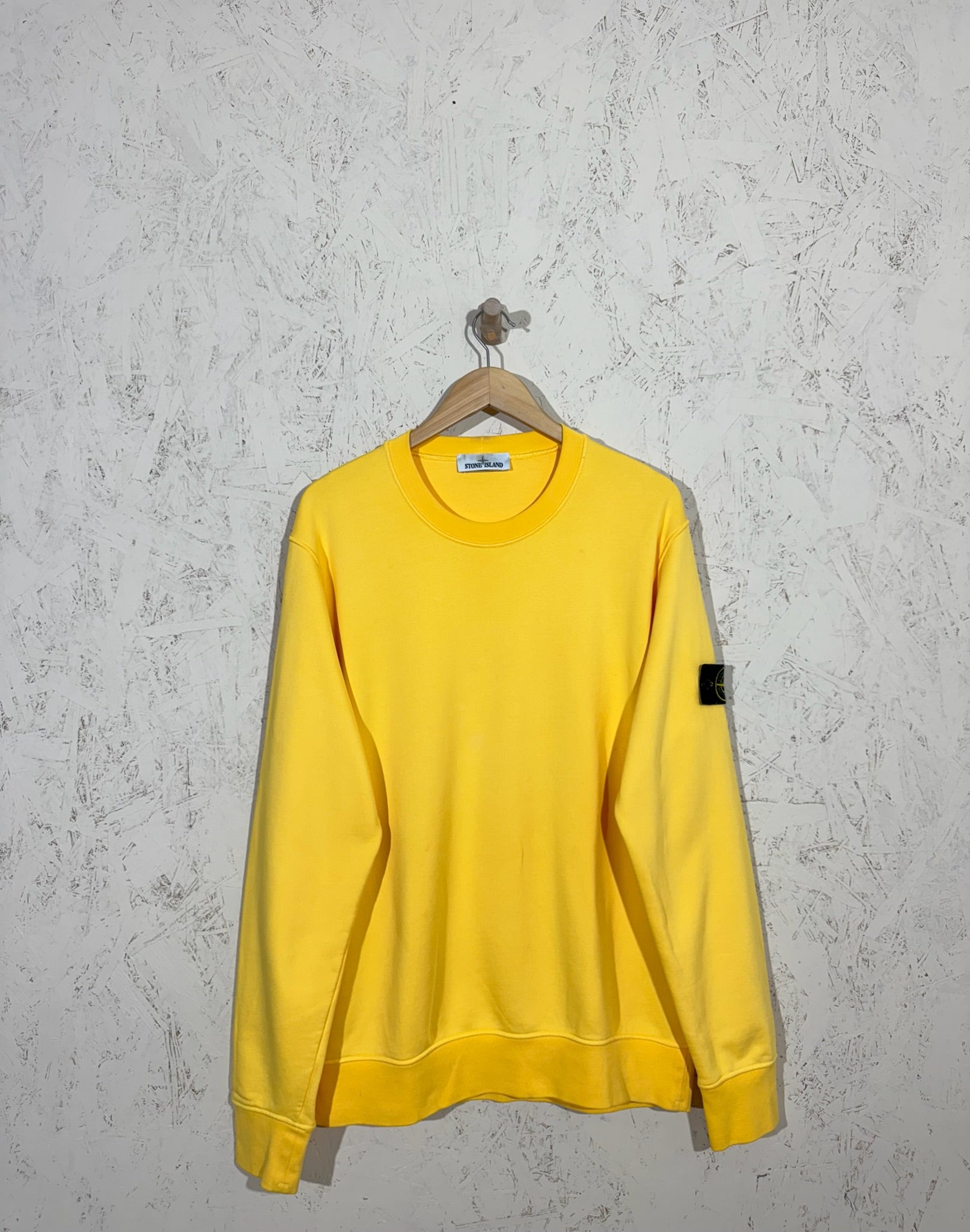 Pull Stone Island Jaune XL Mixte Badge Logo