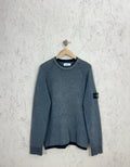 pull Stone Island Gris Crewneck Badge Compass - L - Mixte