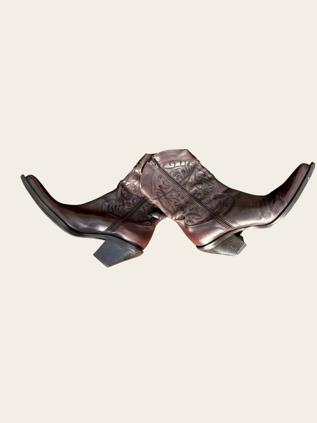 Santiags Donna Piu en cuir – Marron – T.39 – Femme — photo complémentaire 2