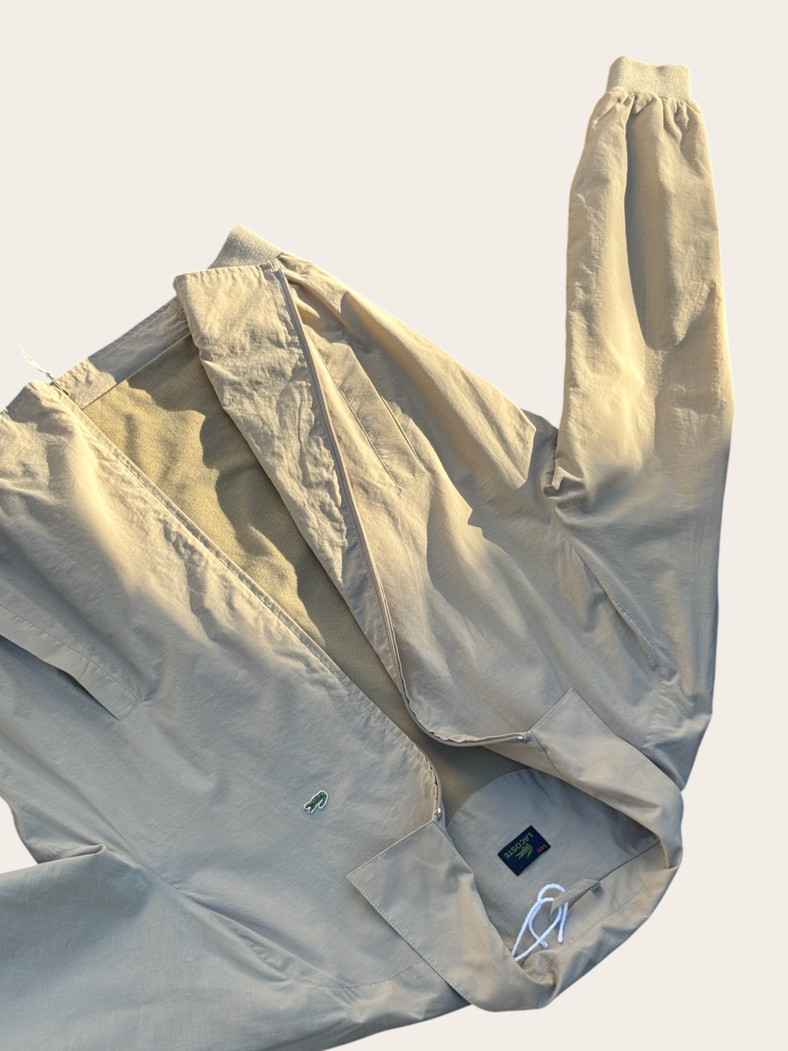Veste Lacoste Harrington – Beige – 54/5 – Mixte – Vintage — photo complémentaire 3