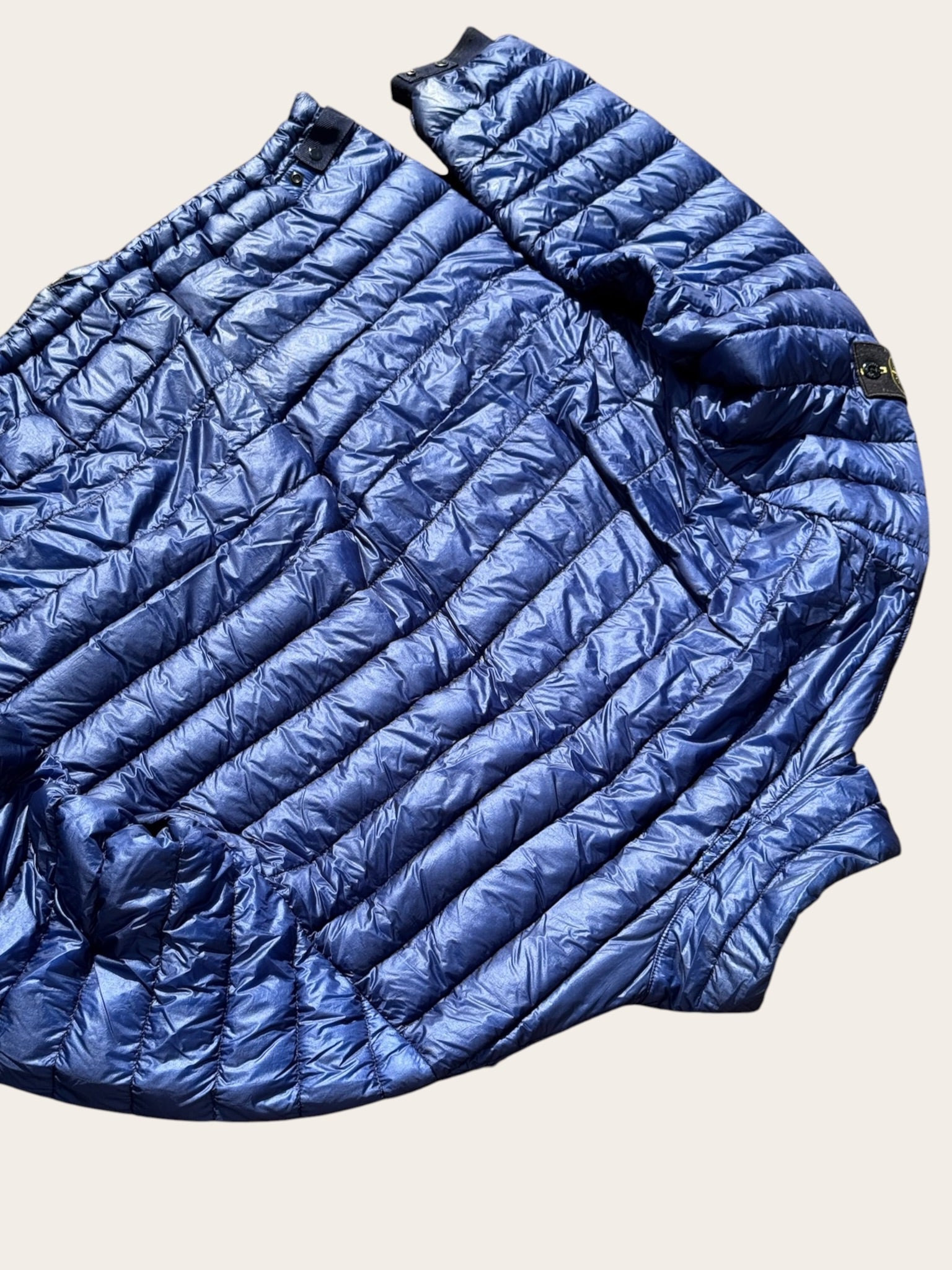 Doudoune Stone Island Bleu Nylon Garment Dyed Homme Taille XL