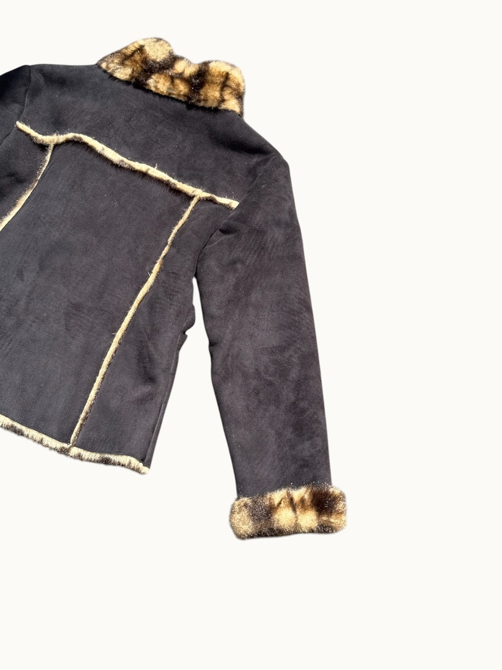 Manteau 1.2.3 en fausse fourrure – Noir et marron – T.40 – Femme — photo complémentaire 4