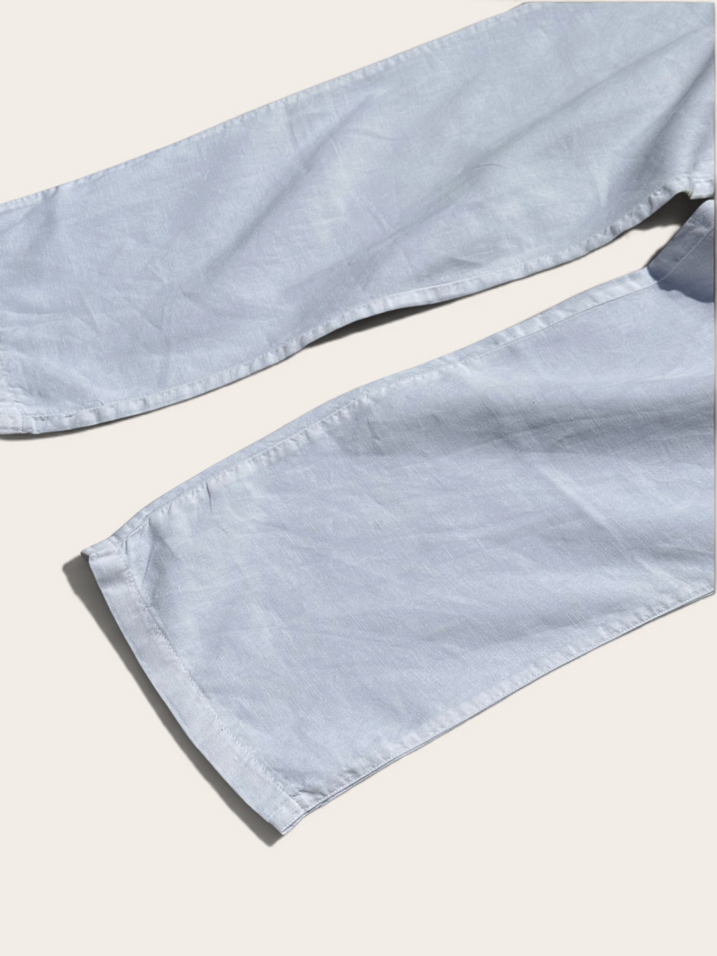 Pantalon – Blanc Bleu – S – Homme – Vintage