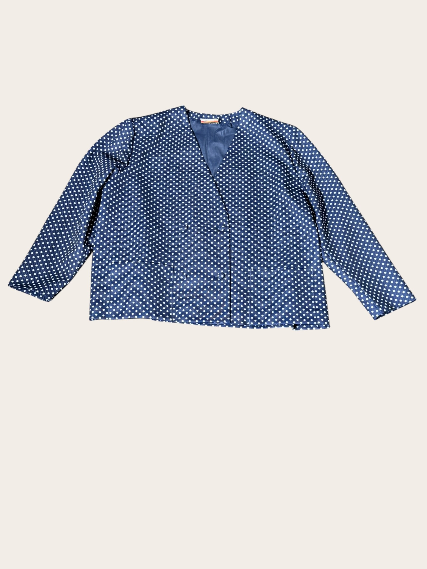 Blazer à pois Marcelle Griffon – Bleu marine et blanc – T.6 – Femme — vue principale