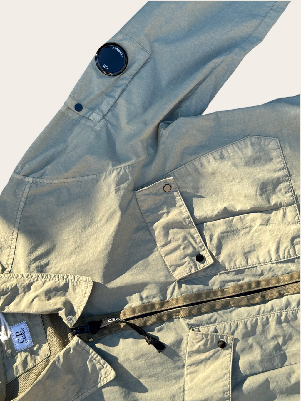 Surchemise C.P. Company Flat Nylon – Kaki – S – Mixte — photo complémentaire 3