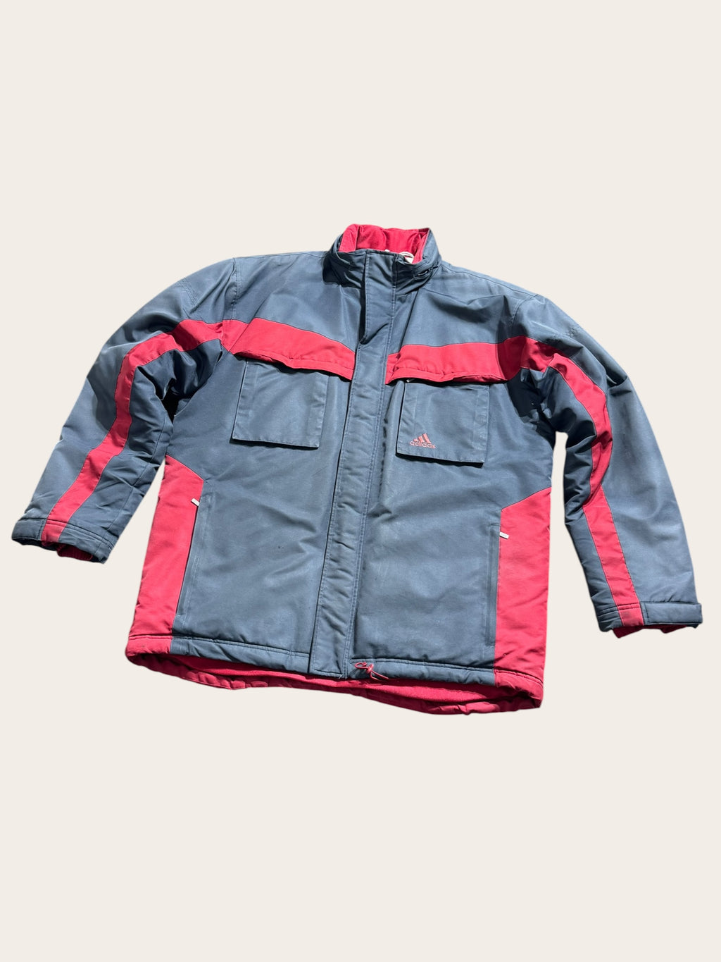 Doudoune Adidas – Grise et rouge – L – Mixte — vue principale